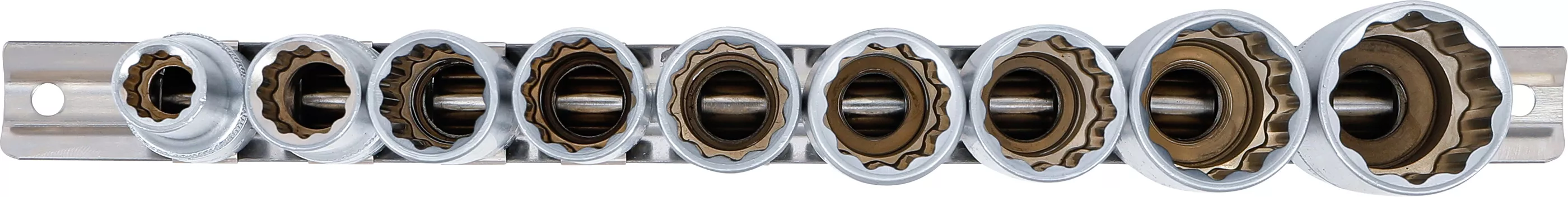 Set chei tubulare 12 colturi, adanci | 12,5 mm (1/2") | 10 - 24 mm | 9 piese [3]