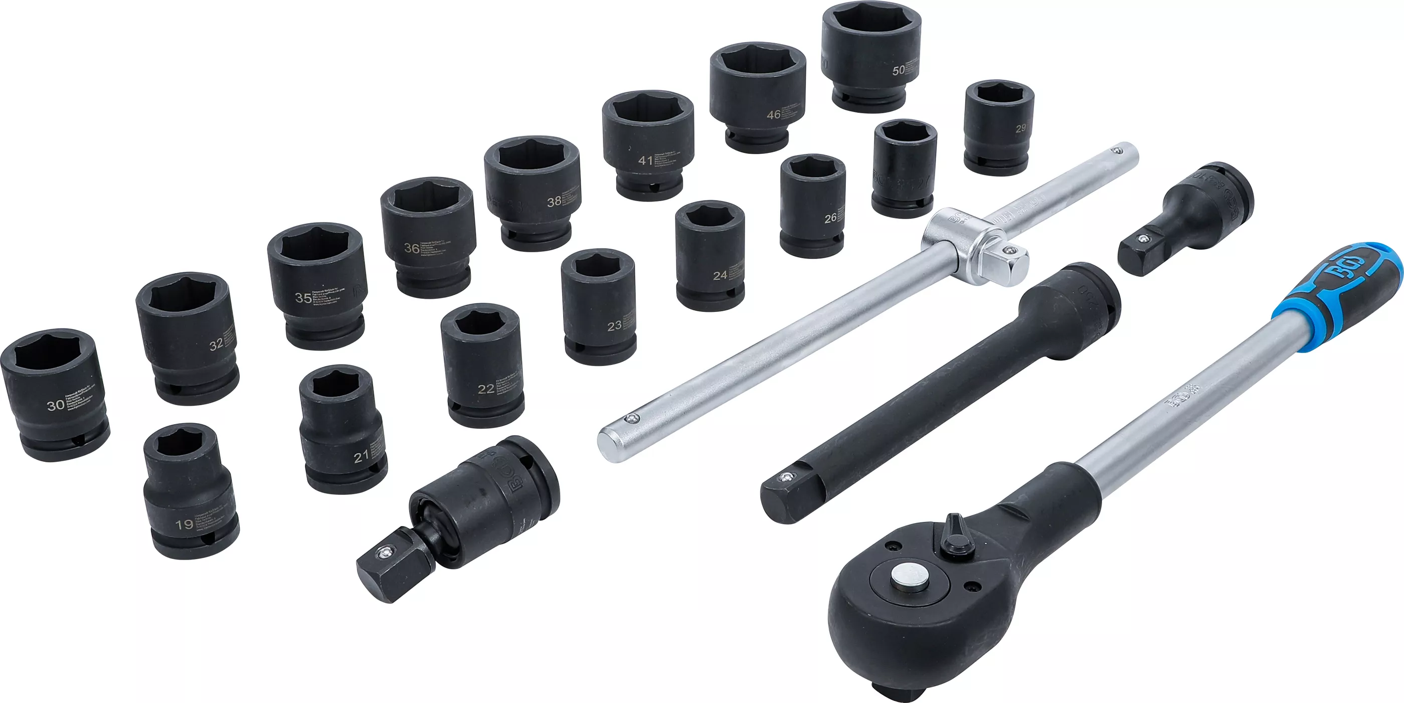 Set chei tubulare de impact | 20 mm (3/4") | 21 piese [4]