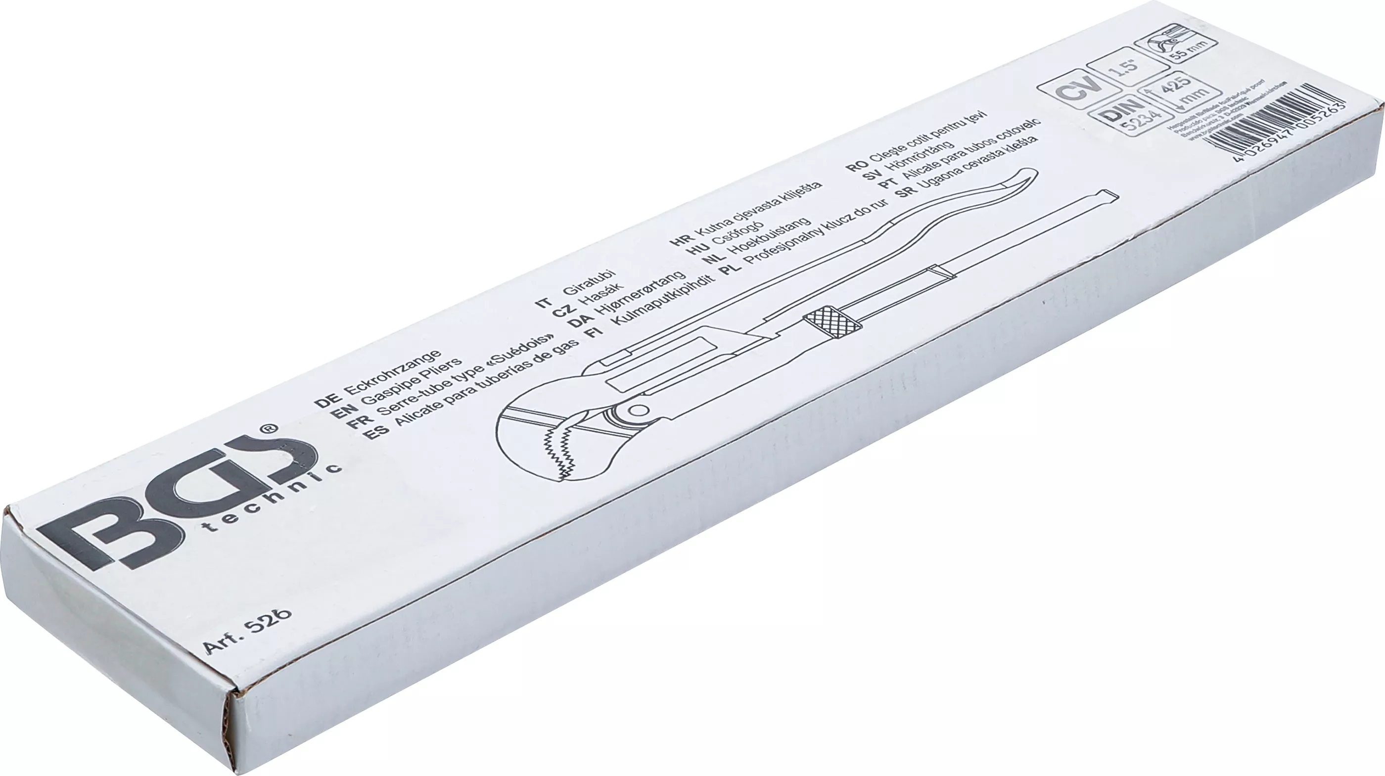 Cleste cotit pentru tevi | 1,5" | Prindere in 3 puncte [4]