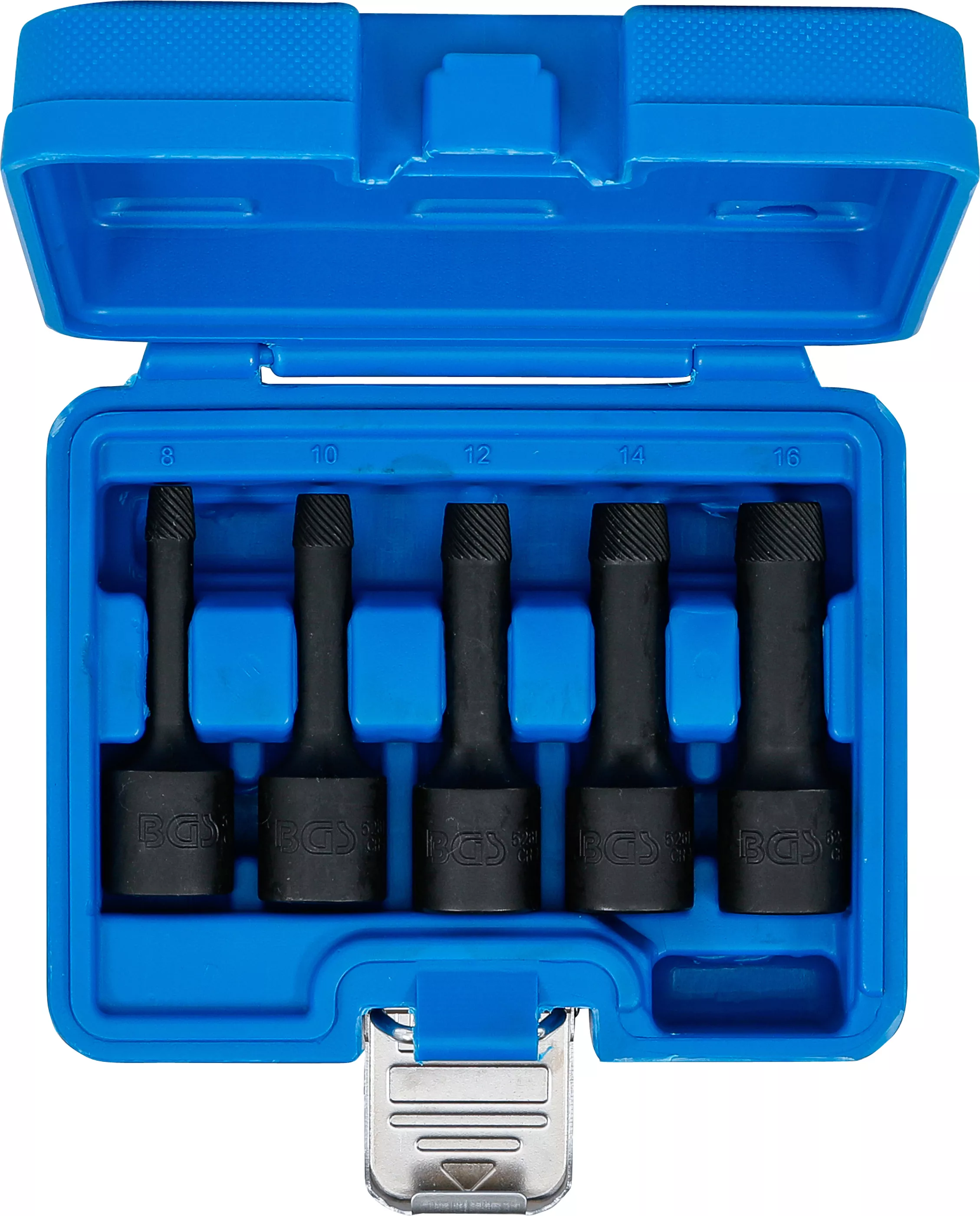 Set capete chei tubulare profil spiral / Extractoare de suruburi | 8 - 16 mm | 5 piese [4]