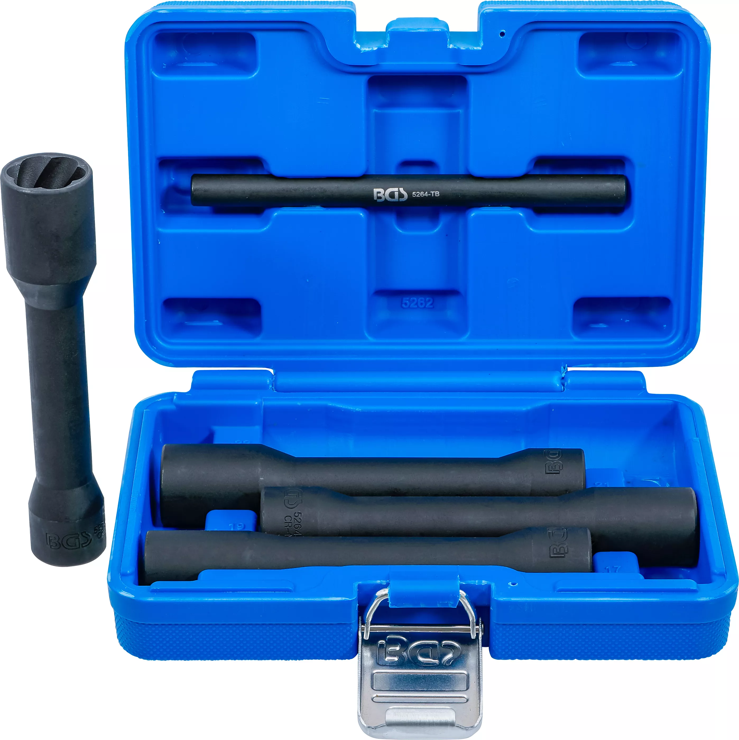 Set capete chei tubulare profil spiral / Extractoare de suruburi, adanci | 12,5 mm (1/2") | 17 - 22 mm | 5 piese [1]
