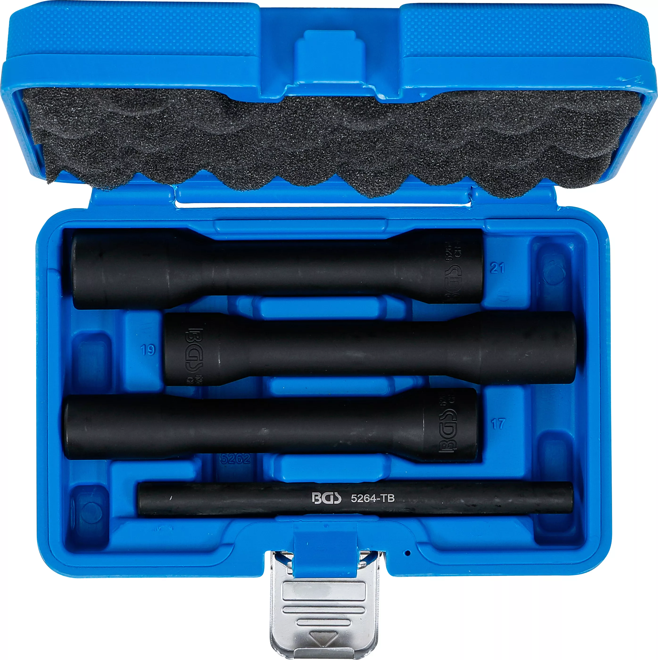 Set capete chei tubulare profil spiral / Extractoare de suruburi, adanci | 12,5 mm (1/2") | 17 - 21 mm | 4 piese [4]