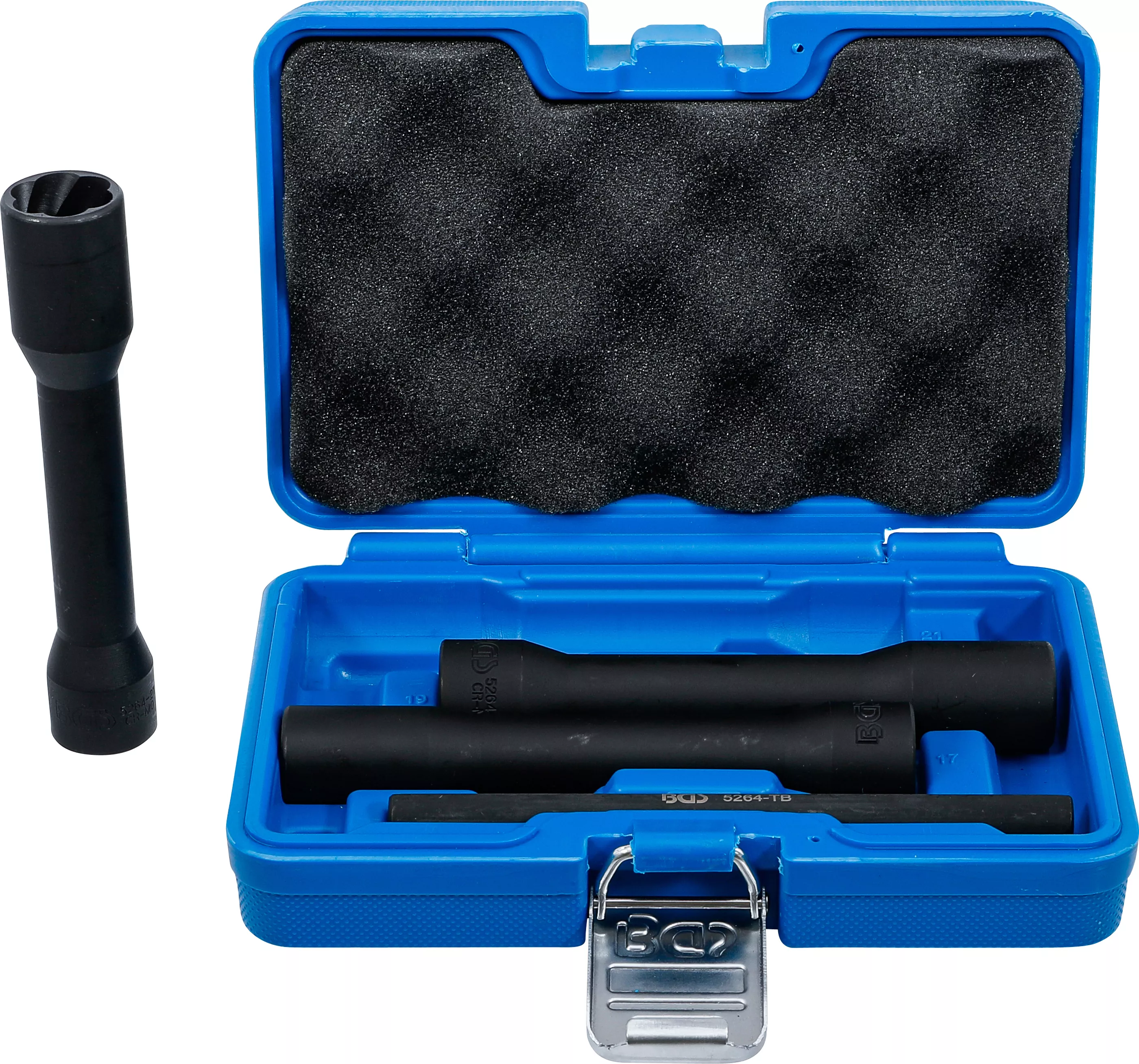 Set capete chei tubulare profil spiral / Extractoare de suruburi, adanci | 12,5 mm (1/2") | 17 - 21 mm | 4 piese [1]
