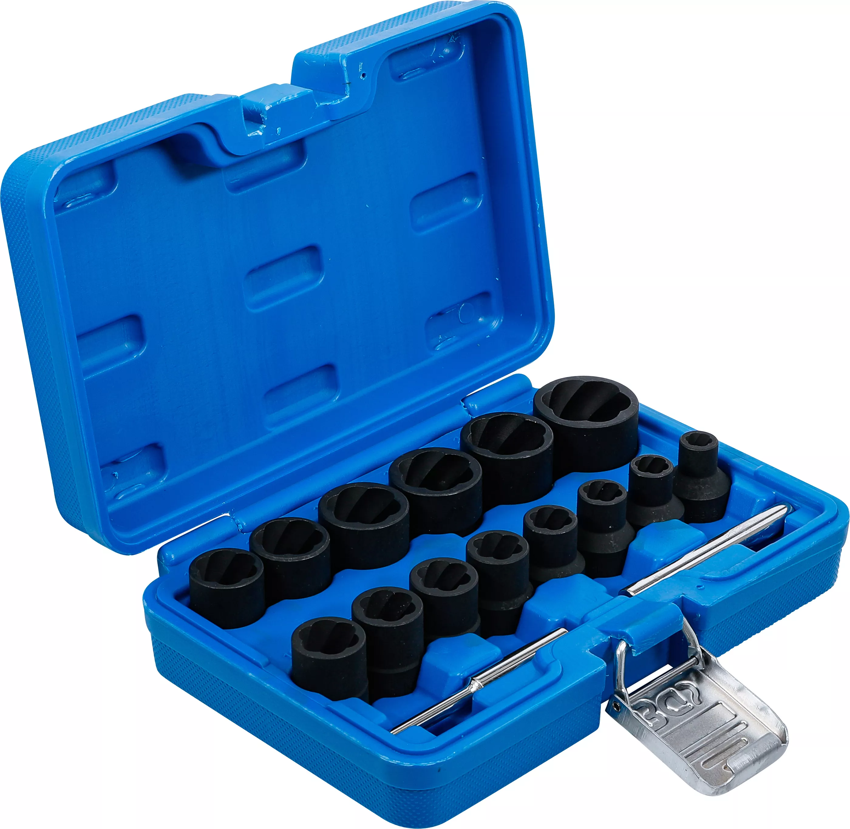 Set capete chei tubulare profil spiral / Extractoare de suruburi | 12,5 mm (1/2") | 8 - 27 mm | 16 piese [2]