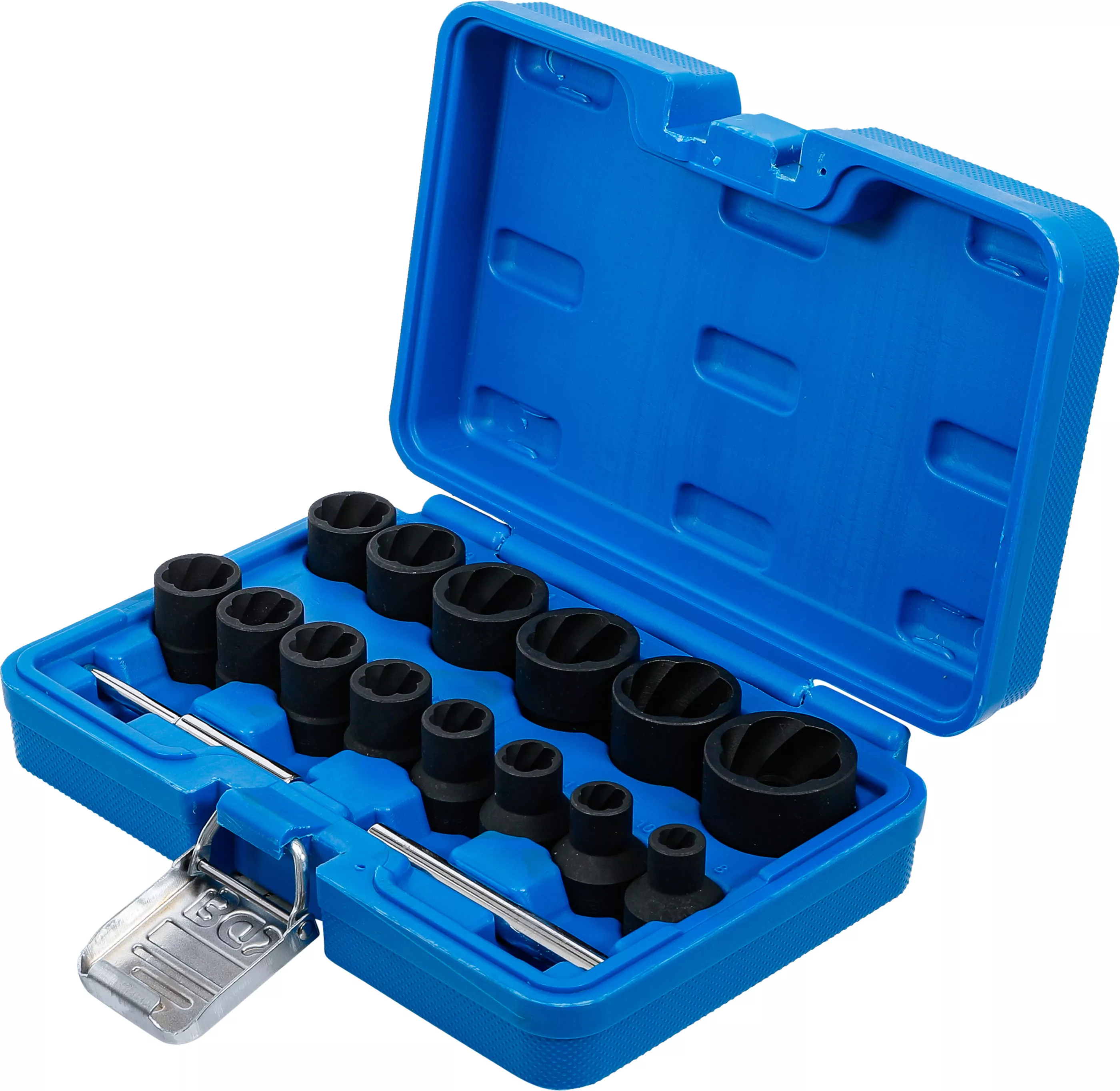 Set capete chei tubulare profil spiral / Extractoare de suruburi | 12,5 mm (1/2") | 8 - 27 mm | 16 piese [3]