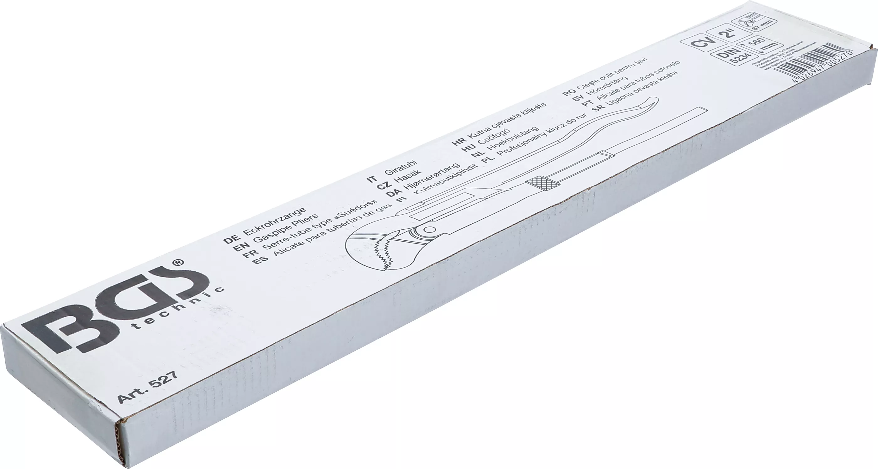 Cleste cotit pentru tevi | 2" | Prindere in 3 puncte [4]
