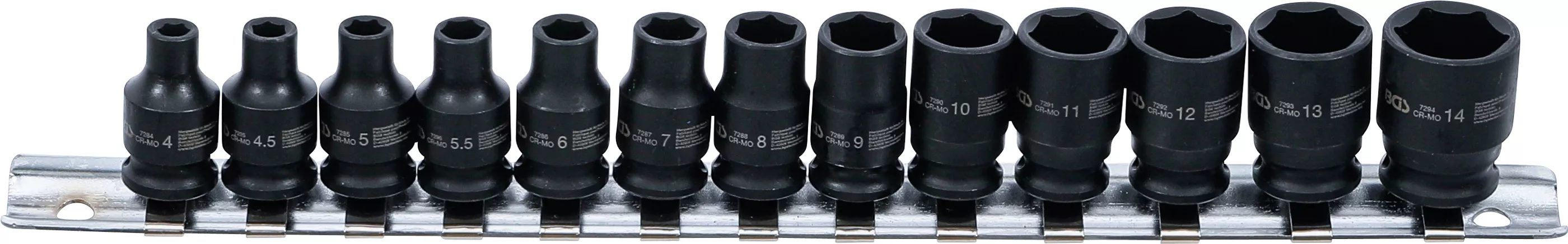 Set chei tubulare de impact 6 colturi | 6,3 mm (1/4") | 4 - 14 mm | 13 piese [1]