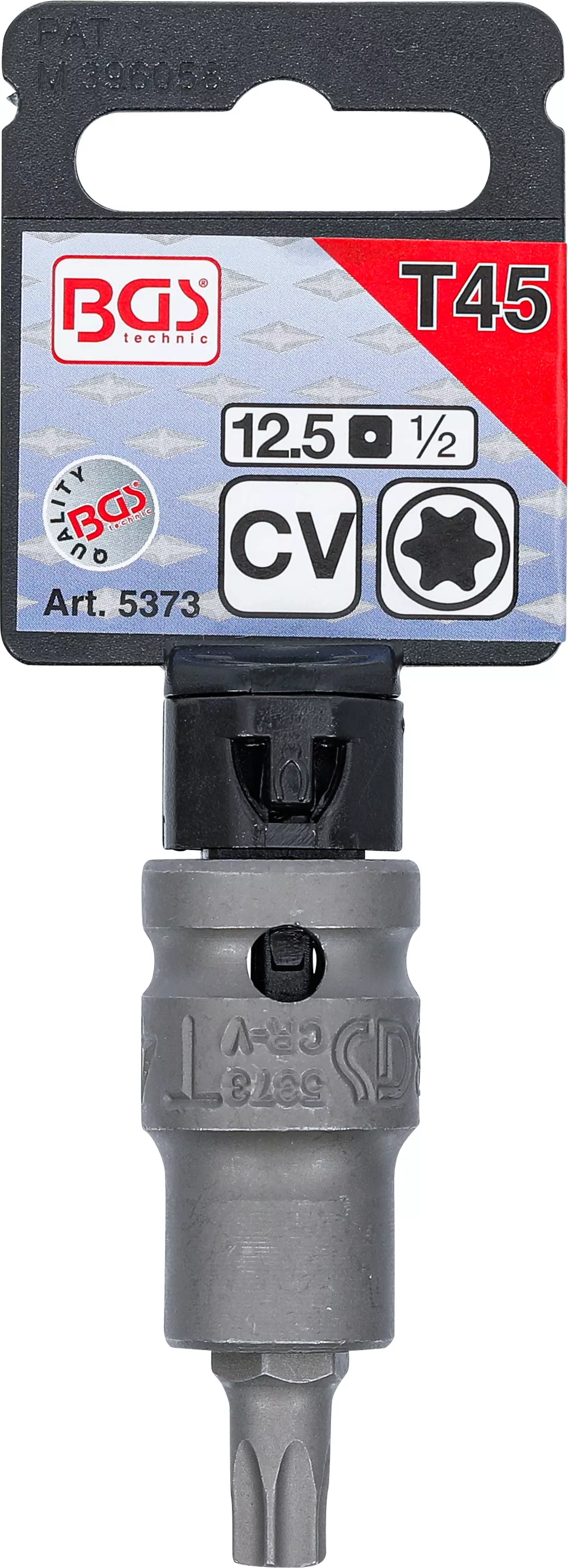 Cap bit de impact | Lungime 55 mm | 12,5 mm (1/2") | Profil T (pentru Torx) T45 [3]