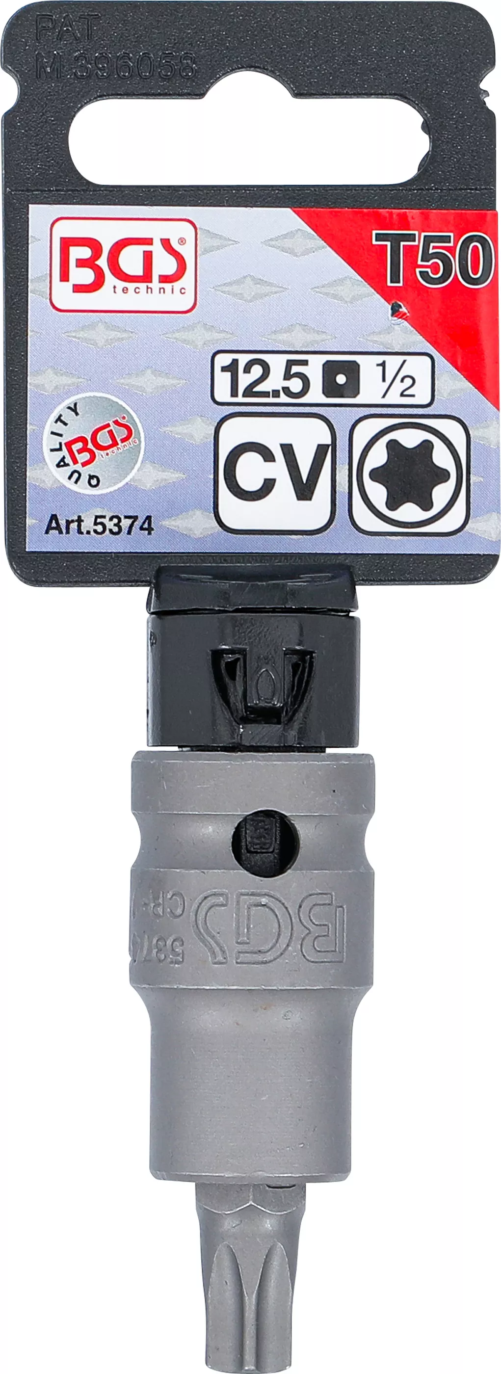 Cap bit de impact | Lungime 55 mm | 12,5 mm (1/2") | Profil T (pentru Torx) T50 [3]