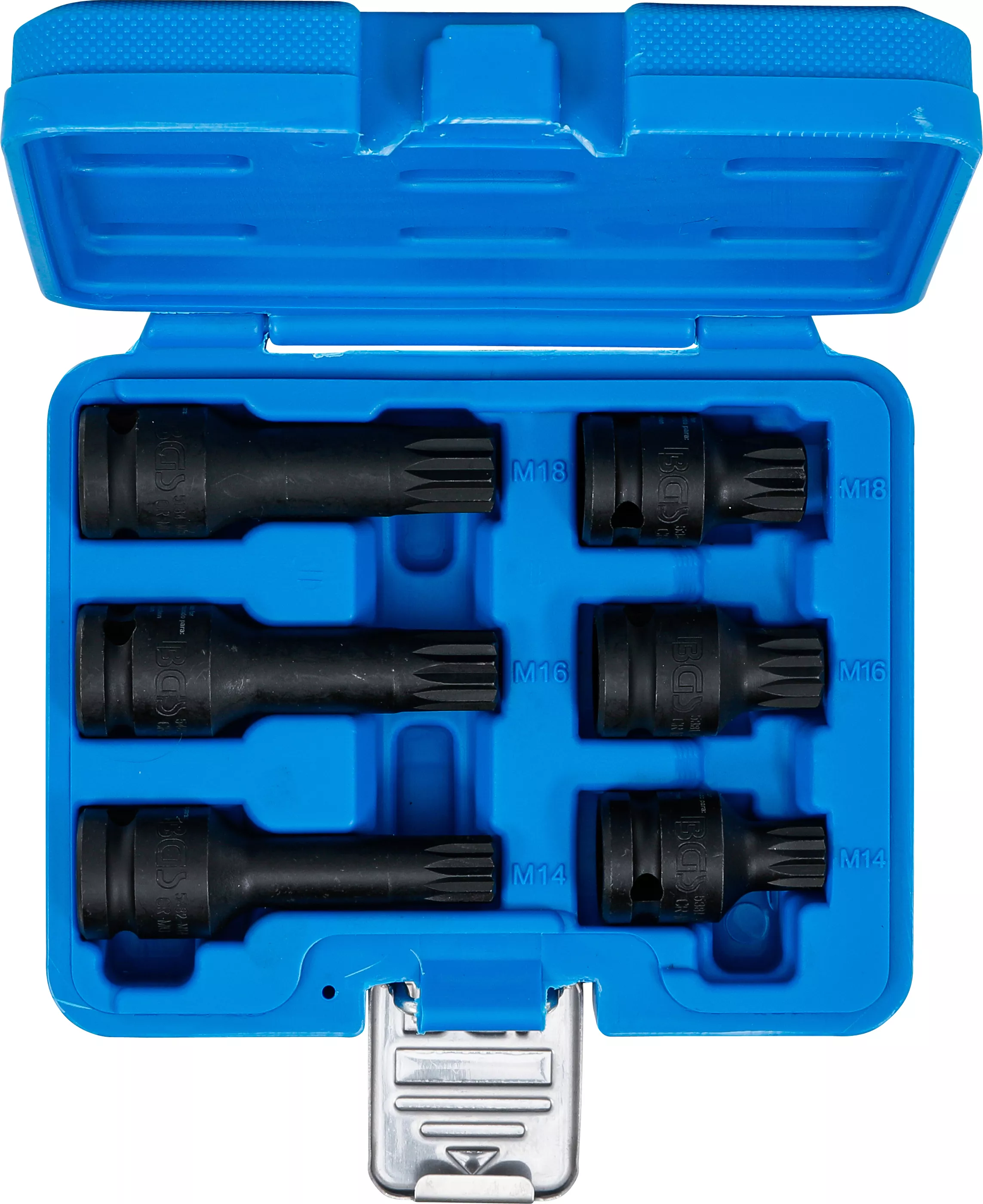 Set capete biti de impact | 12,5 mm (1/2") | Dantura interioara multipla (pentru XZN) M14 - M18 | 6 piese [4]