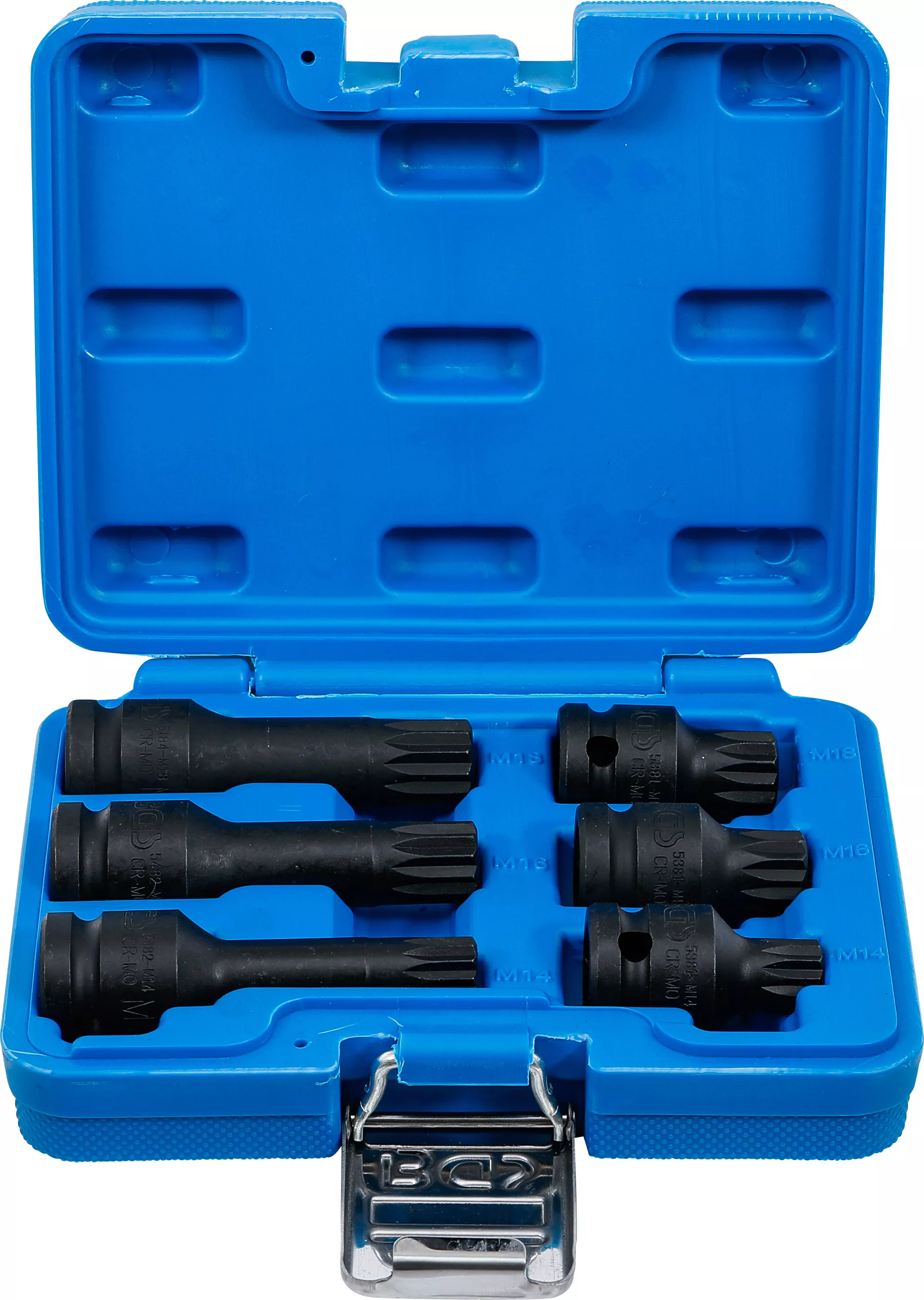 Bituri - Set capete biti de impact | 12,5 mm (1/2") | Dantura interioara multipla (pentru XZN) M14 - M18 | 6 piese