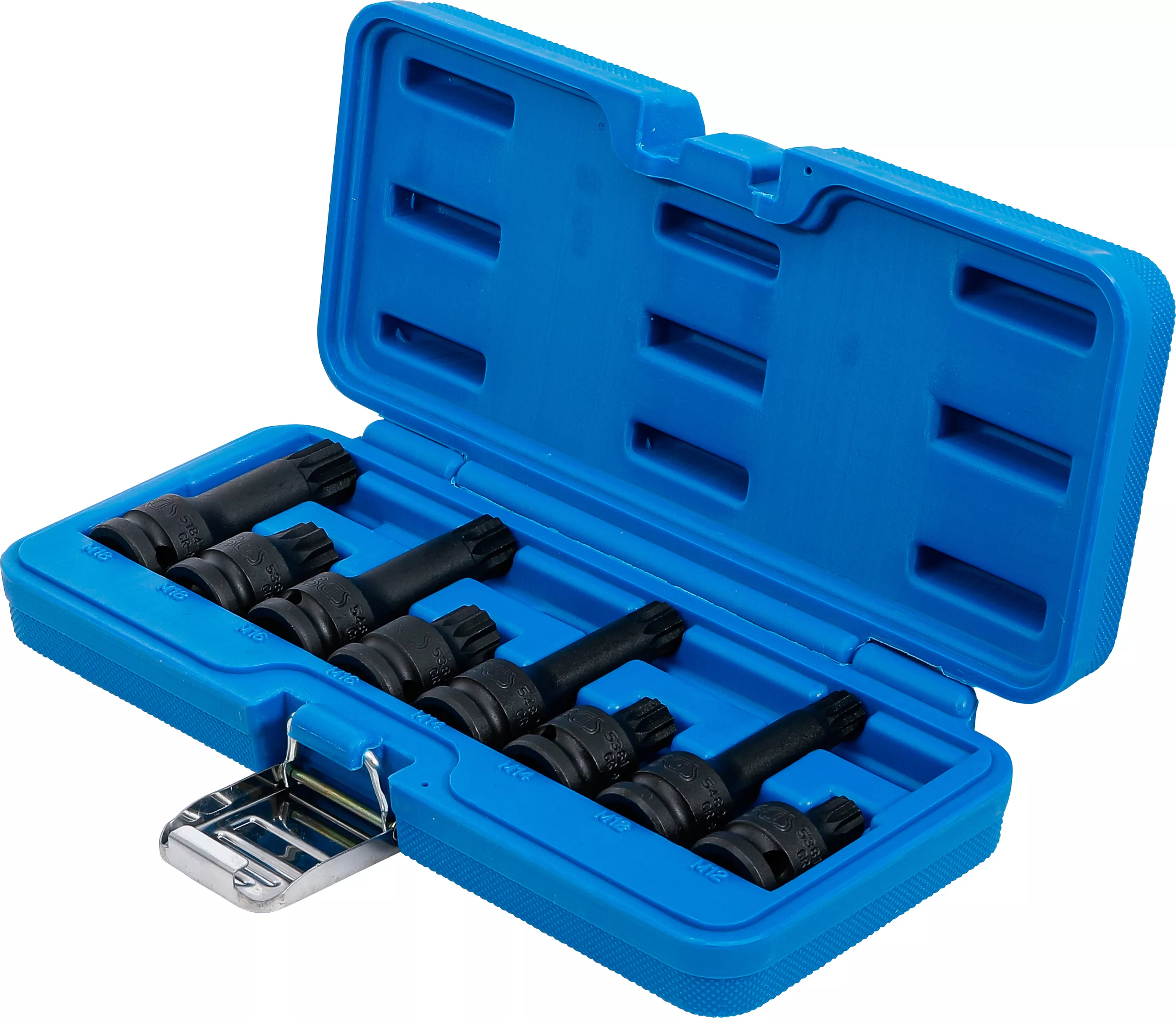 Set capete biti de impact | 12,5 mm (1/2") | Dantura interioara multipla (pentru XZN) M12 - M18 | 8 piese [3]