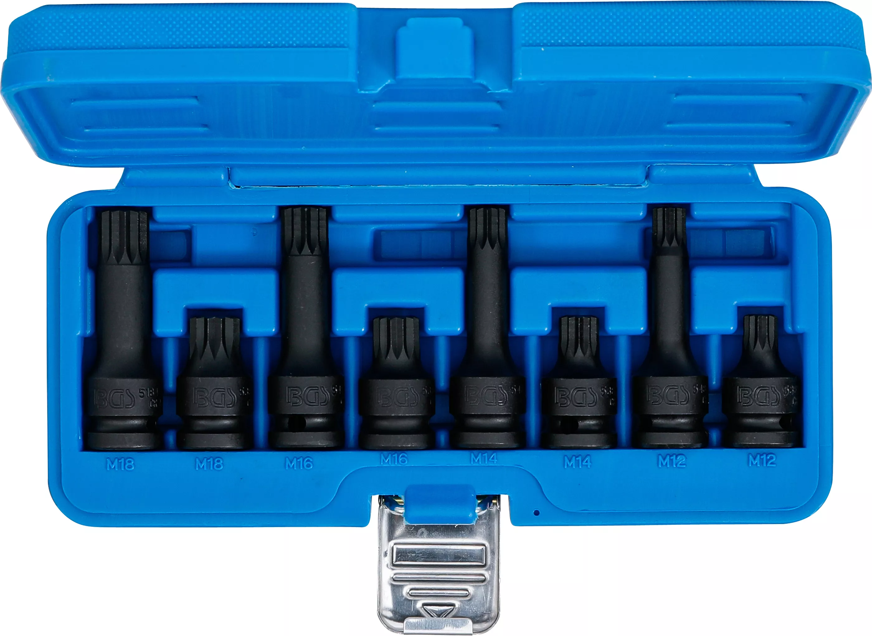 Set capete biti de impact | 12,5 mm (1/2") | Dantura interioara multipla (pentru XZN) M12 - M18 | 8 piese [4]