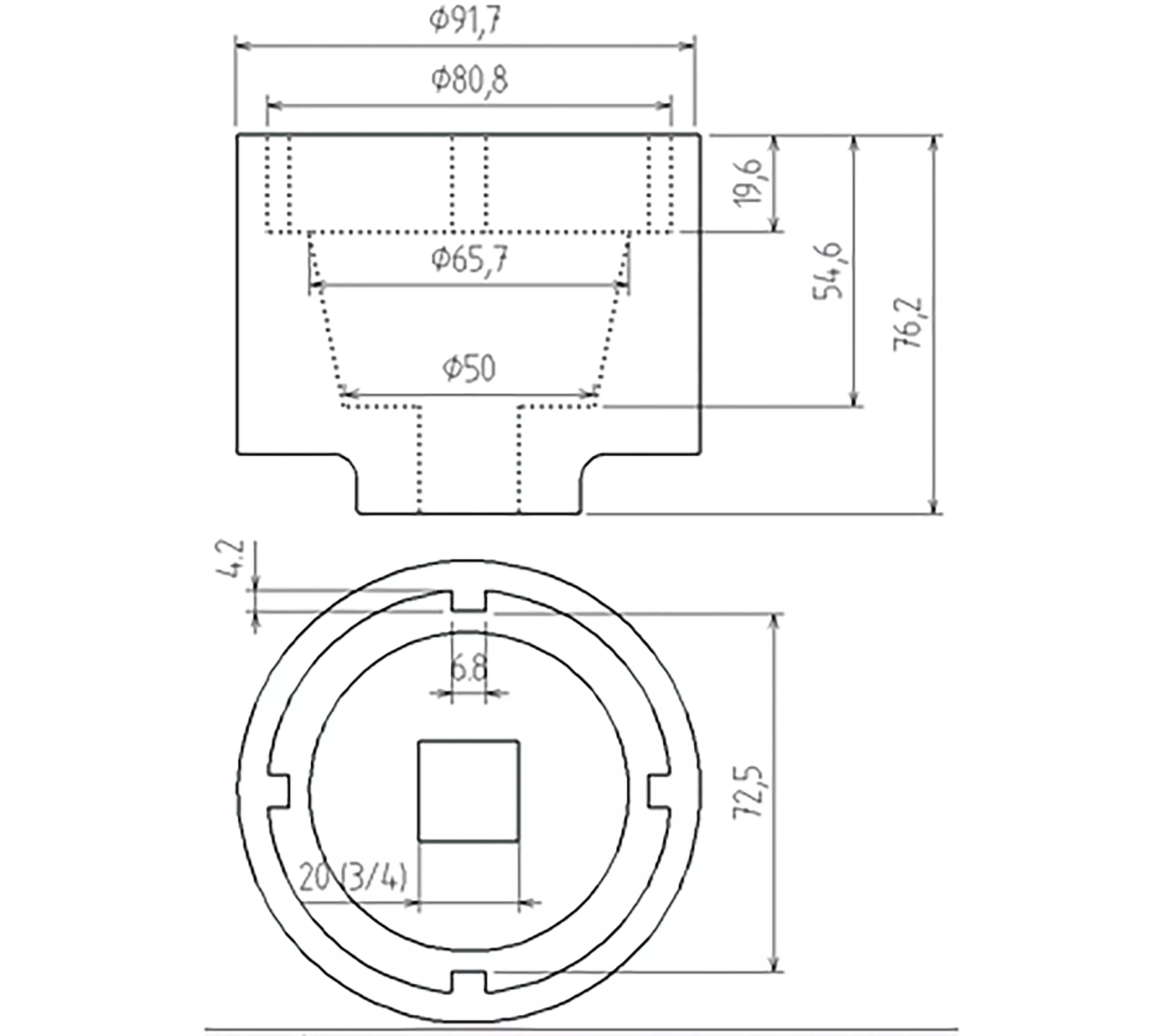 Cheie cu stifturi pentru flansa transmisie | pentru Scania | 72/80 mm [2]