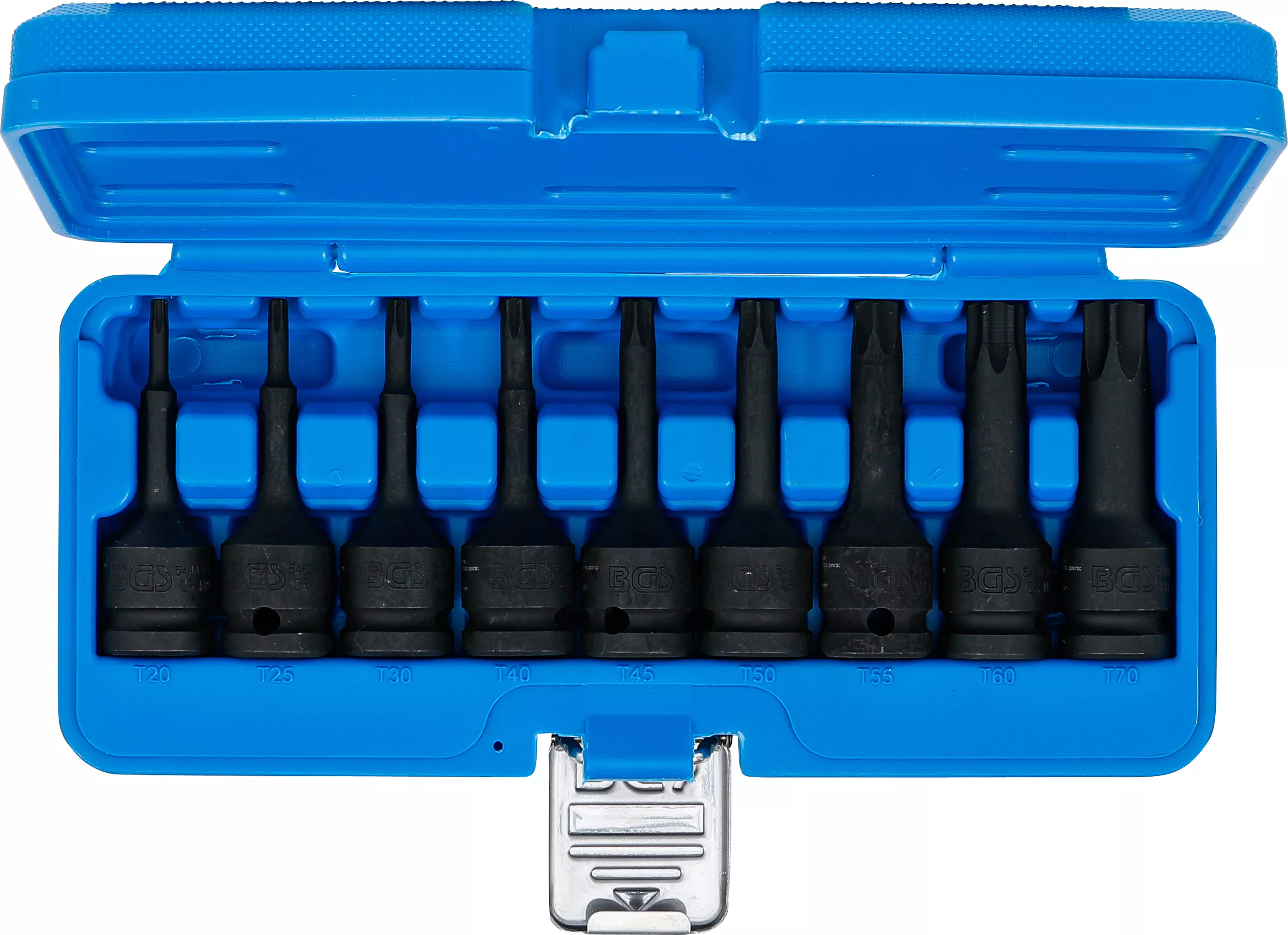 Set capete biti de impact | 12,5 mm (1/2") | Profil T (pentru Torx) T20 - T70 | 9 piese [4]