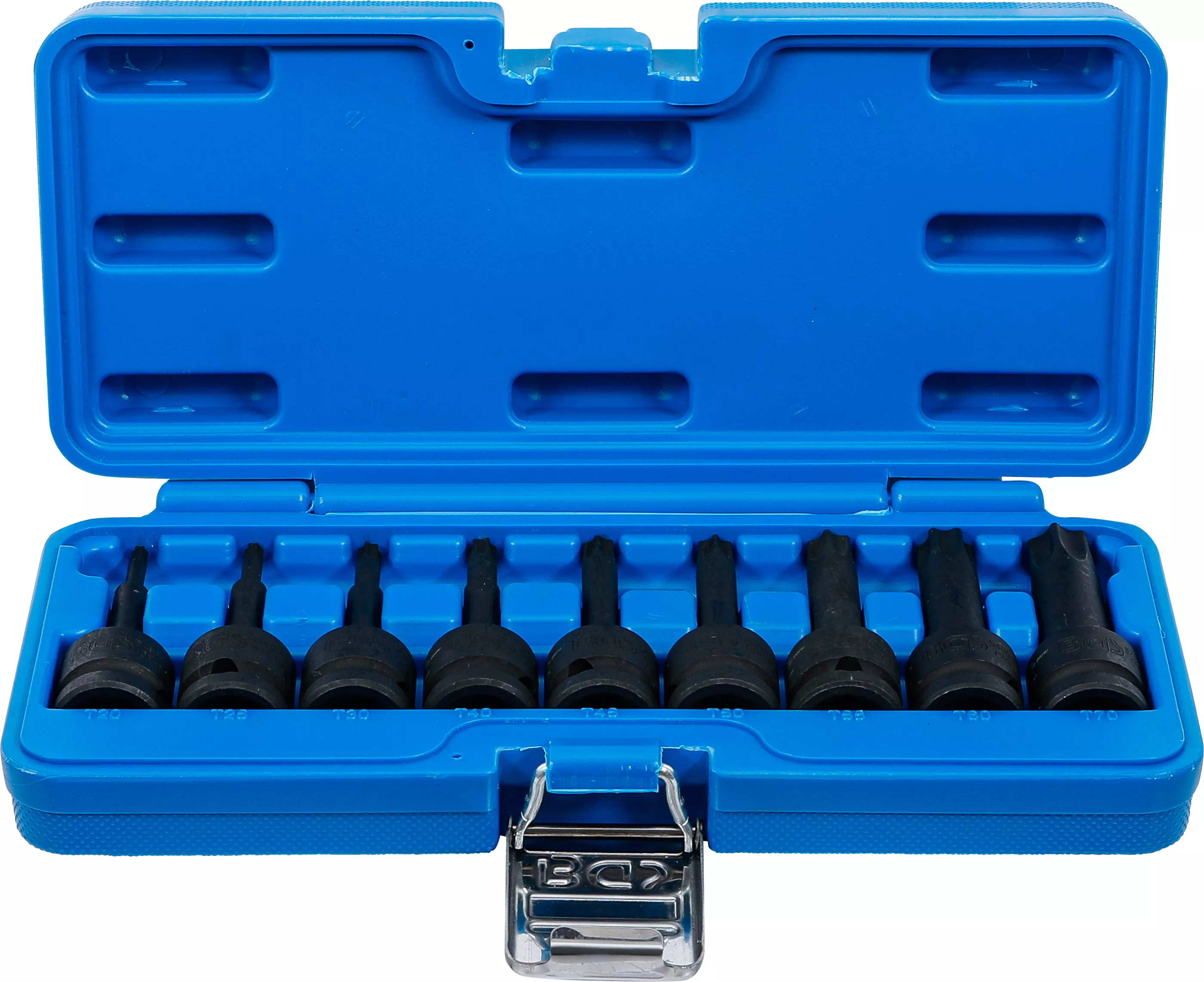 Bituri - Set capete biti de impact | 12,5 mm (1/2") | Profil T (pentru Torx) T20 - T70 | 9 piese