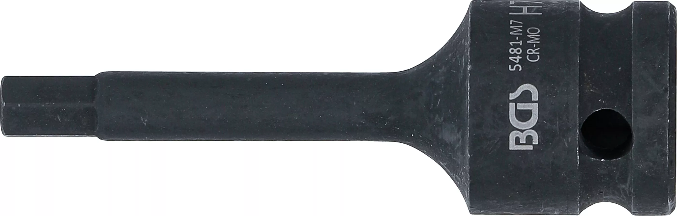 Cap bit de impact | Lungime 75 mm | 12,5 mm (1/2") | hexagon interior 7 mm [2]