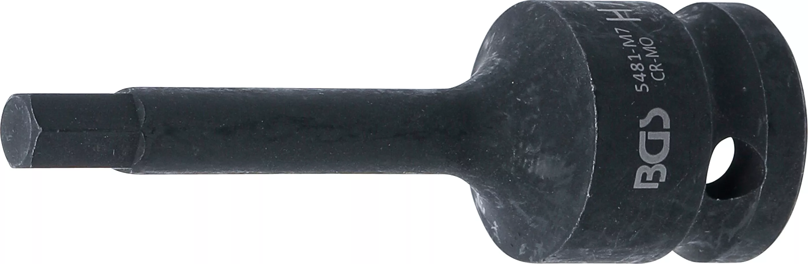 Bituri - Cap bit de impact | Lungime 75 mm | 12,5 mm (1/2") | hexagon interior 7 mm