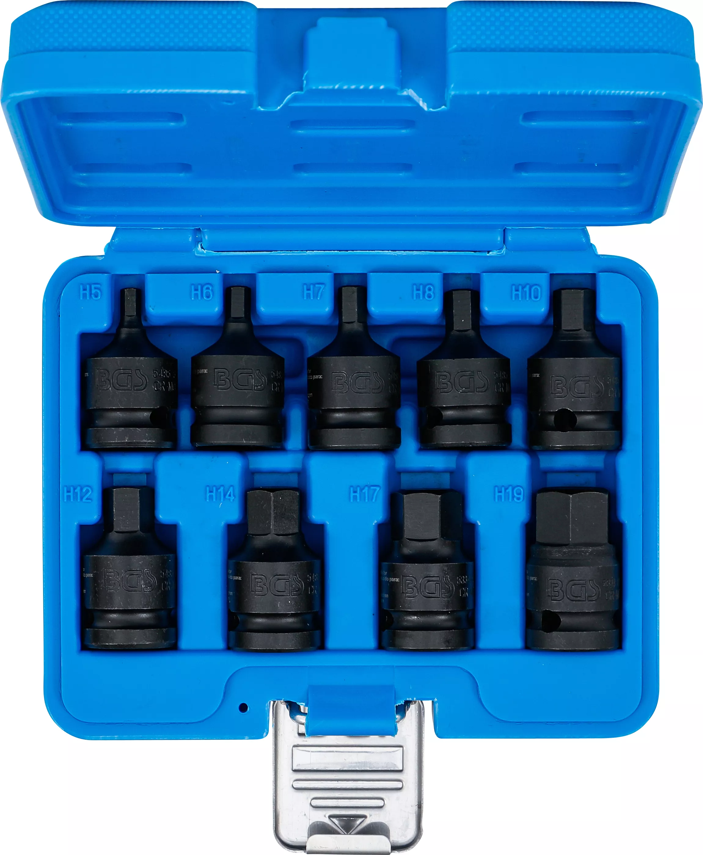 Set capete biti de impact | 12,5 mm (1/2") | hexagon interior 5 - 19 mm | 9 piese [4]
