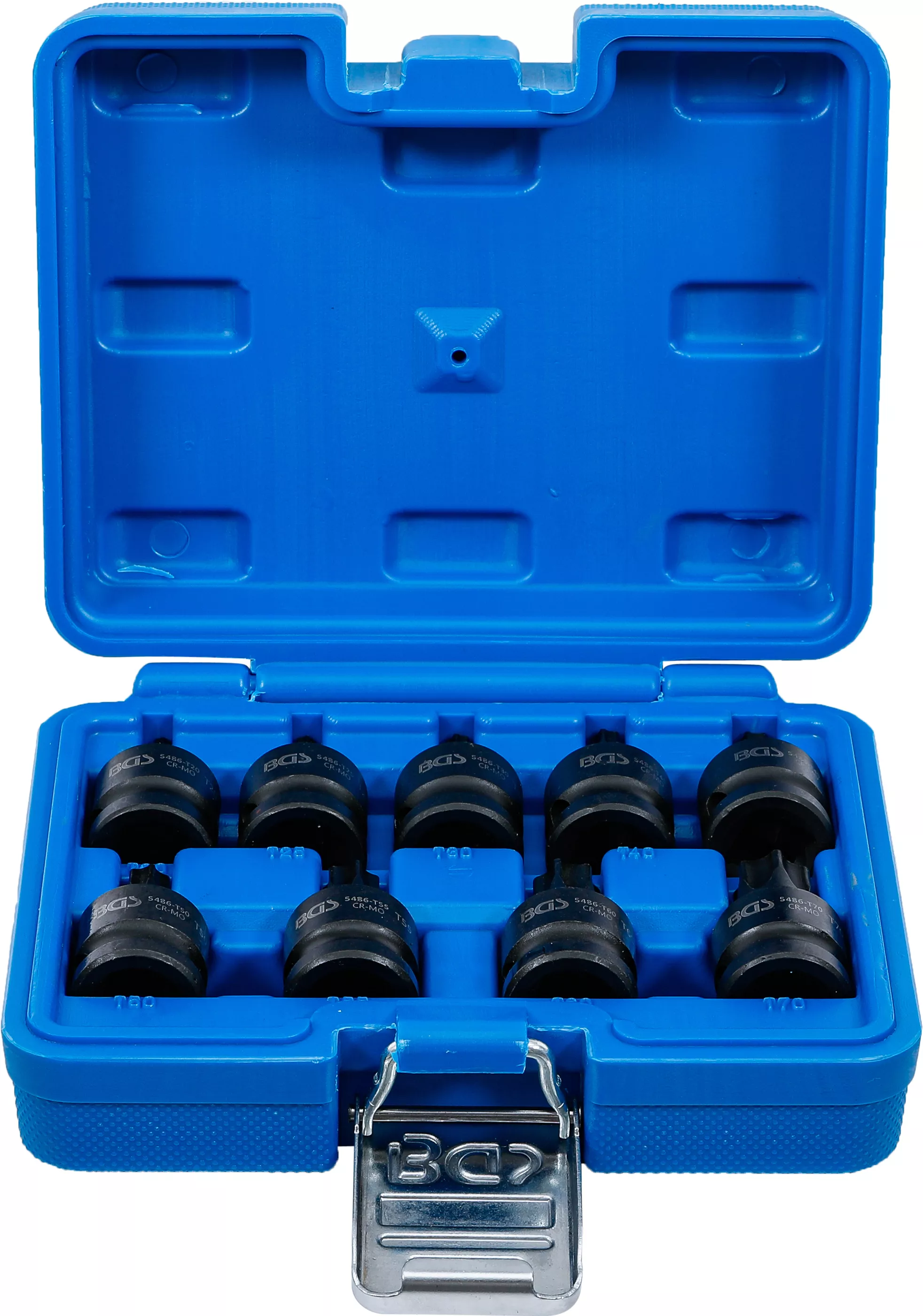 Bituri - Set capete biti de impact | 12,5 mm (1/2") | Profil T (pentru Torx) T20 - T70 | 9 piese