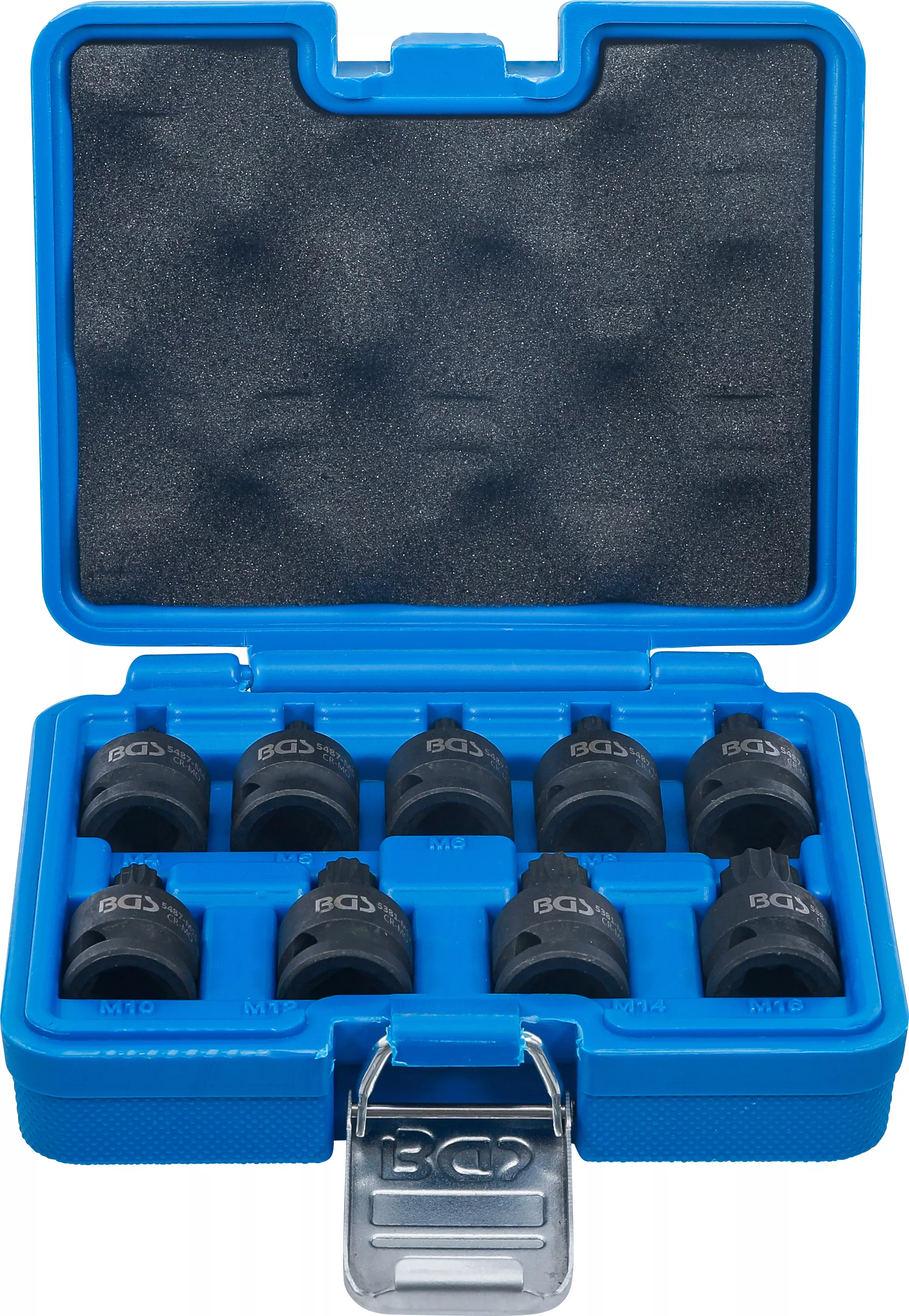 Bituri - Set capete biti de impact | 12,5 mm (1/2") | Dantura interioara multipla (pentru XZN) M4 - M16 | 9 piese