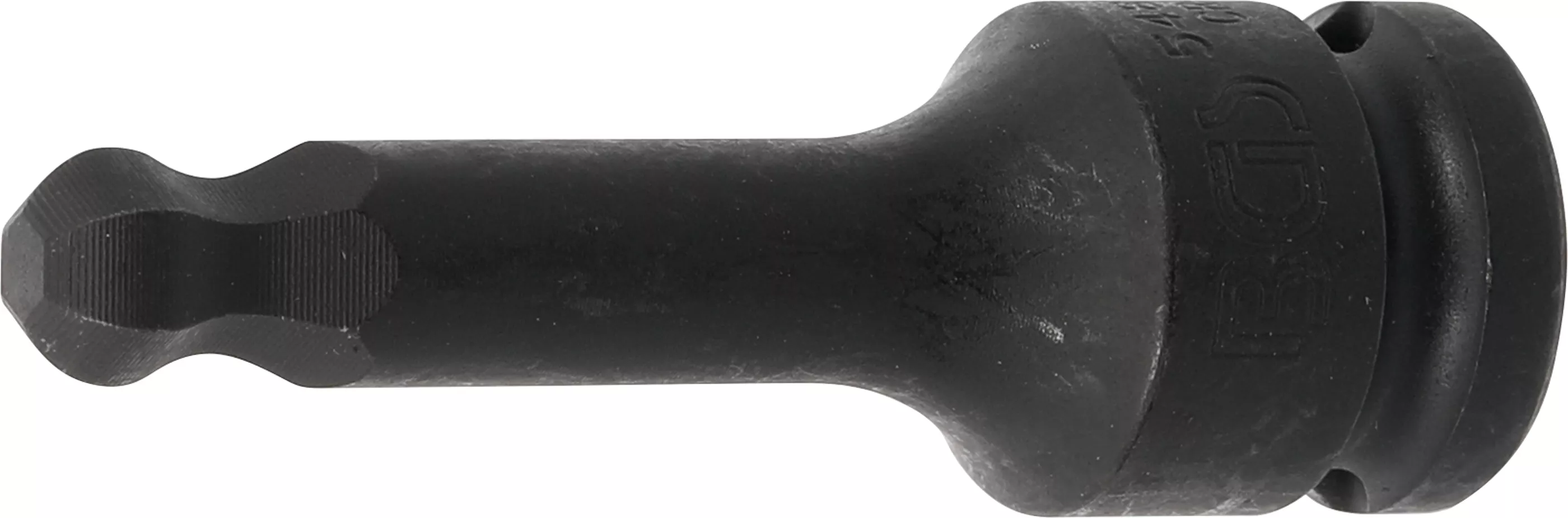 Bituri - Cap bit de impact | Lungime 75 mm | 12,5 mm (1/2") | hexagon interior cu cap sferic 10 mm