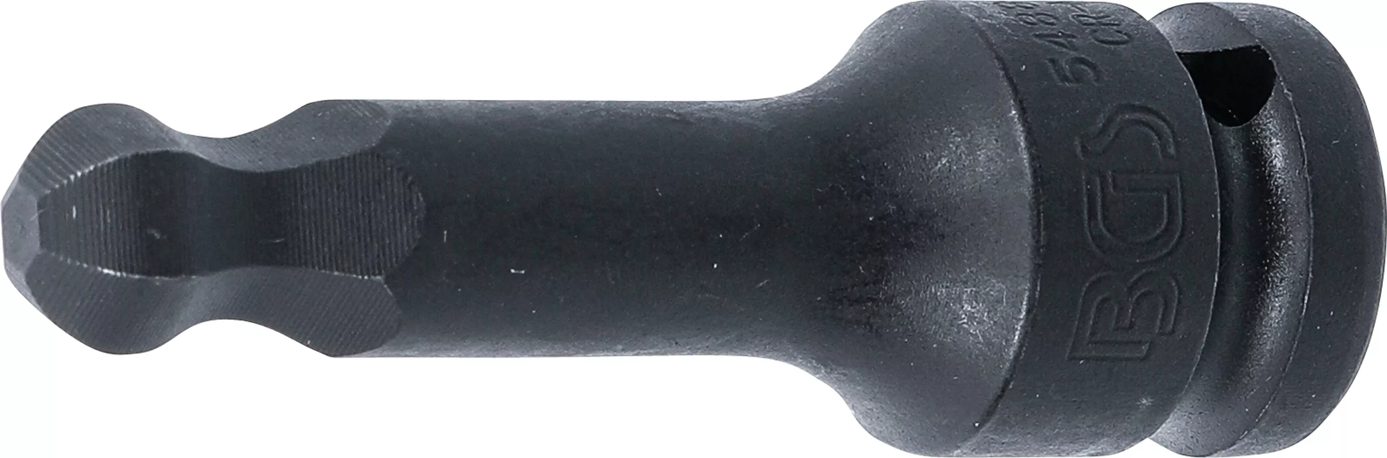 Bituri - Cap bit de impact | Lungime 75 mm | 12,5 mm (1/2") | hexagon interior cu cap sferic 12 mm