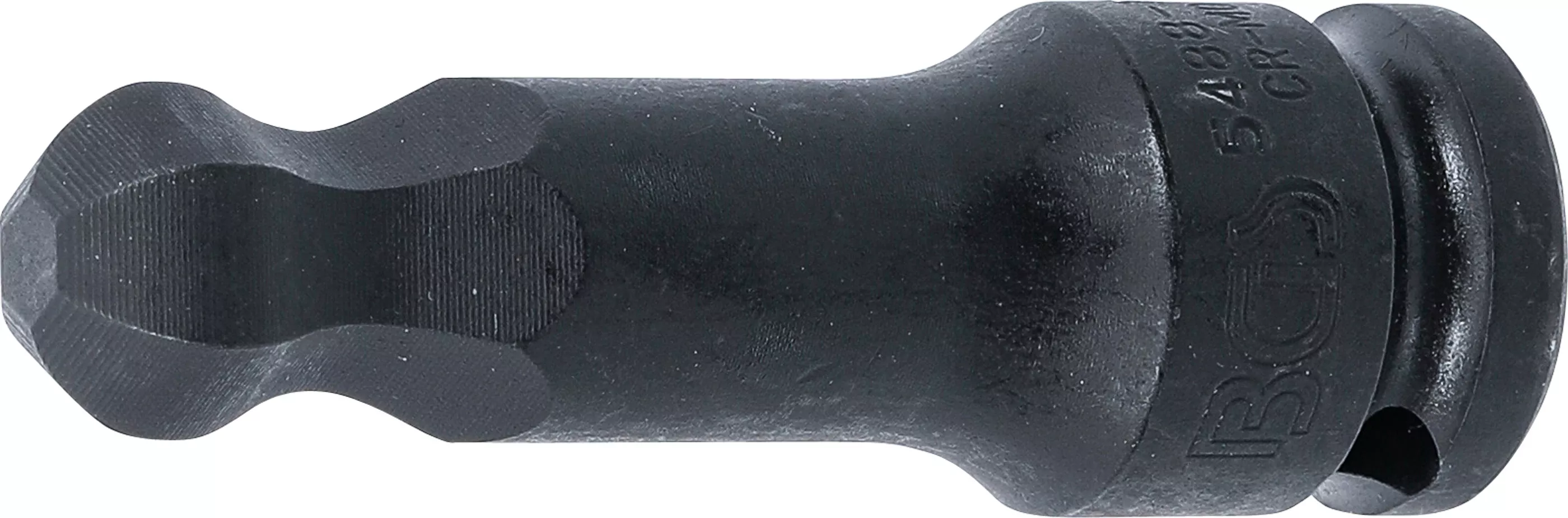 Bituri - Cap bit de impact | Lungime 75 mm | 12,5 mm (1/2") | hexagon interior cu cap sferic 15 mm