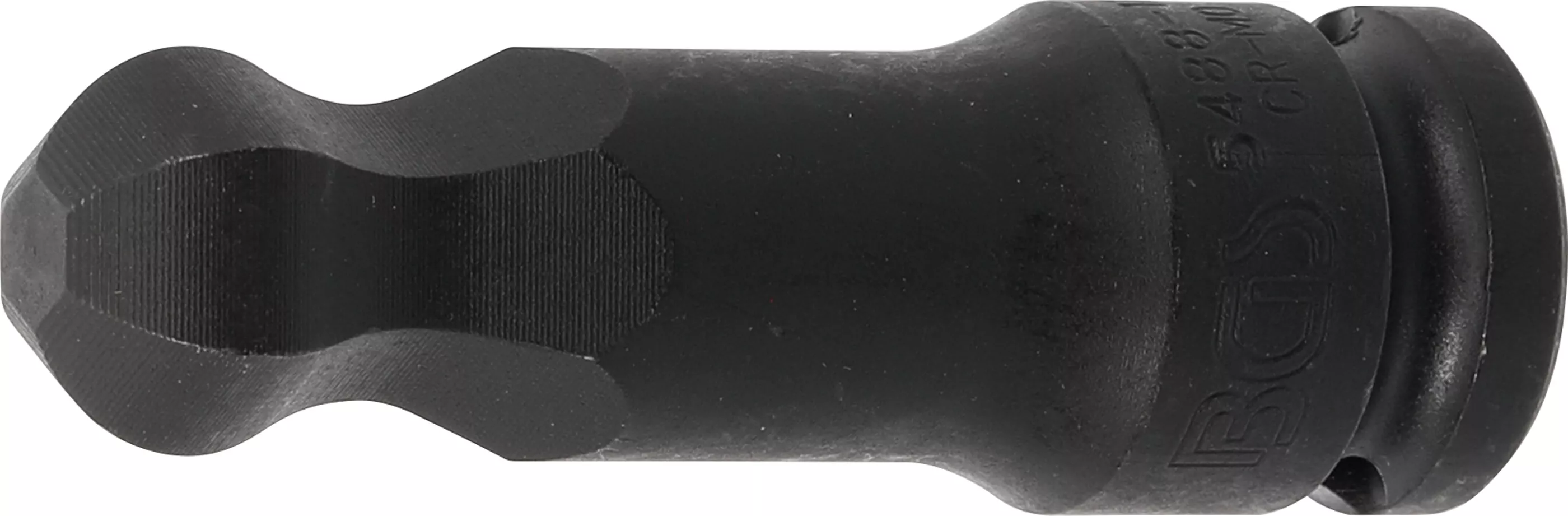 Bituri - Cap bit de impact | Lungime 75 mm | 12,5 mm (1/2") | hexagon interior cu cap sferic 17 mm