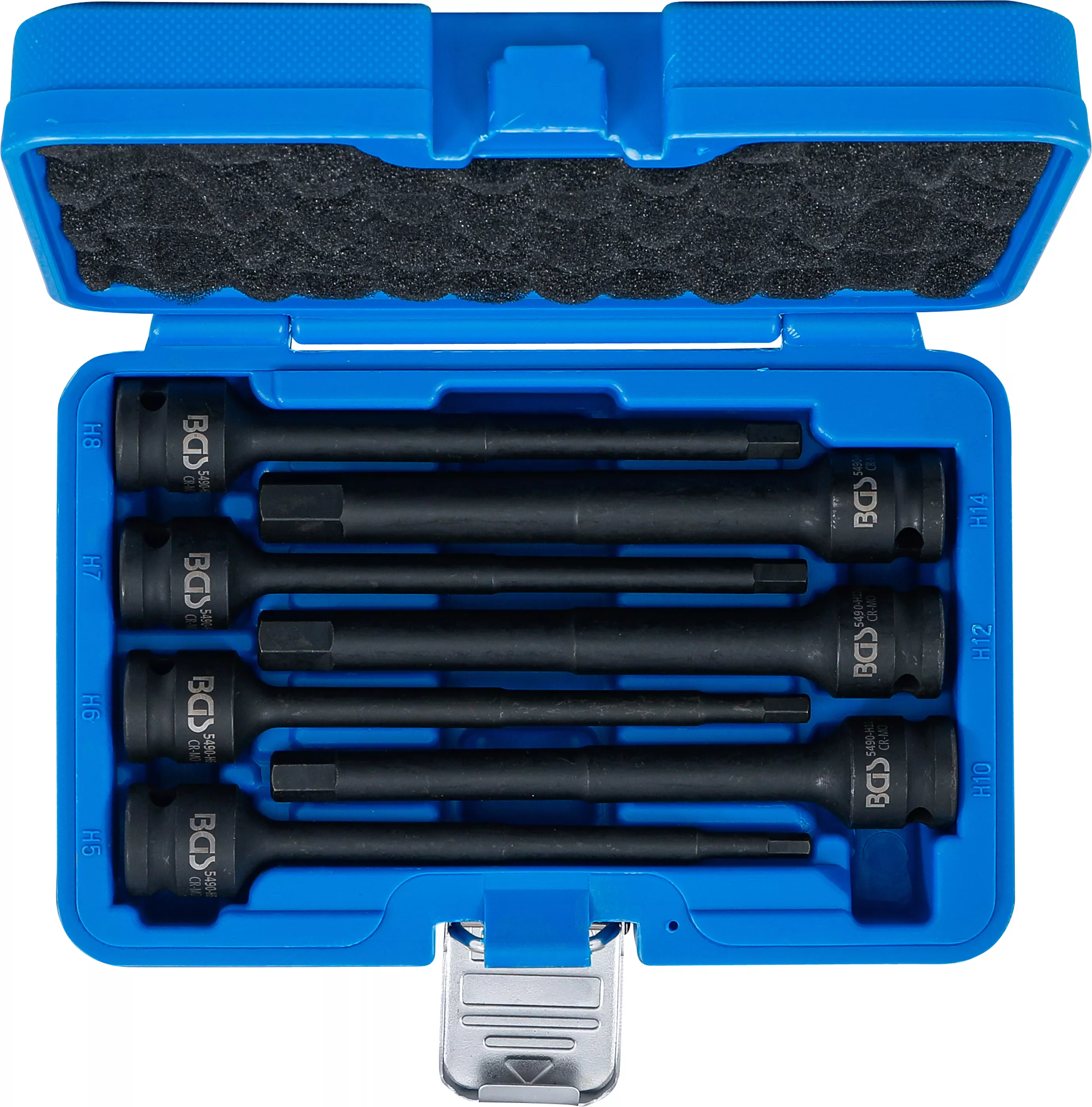 Set capete biti de impact | lungime 150 mm | 12,5 mm (1/2") | hexagon interior 5 - 14 mm | 7 piese [4]