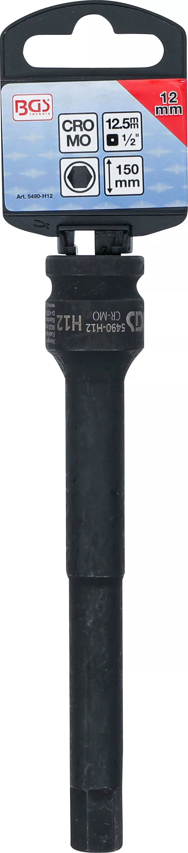 Cap bit de impact | Lungime 150 mm | 12,5 mm (1/2") | hexagon interior 12 mm [3]