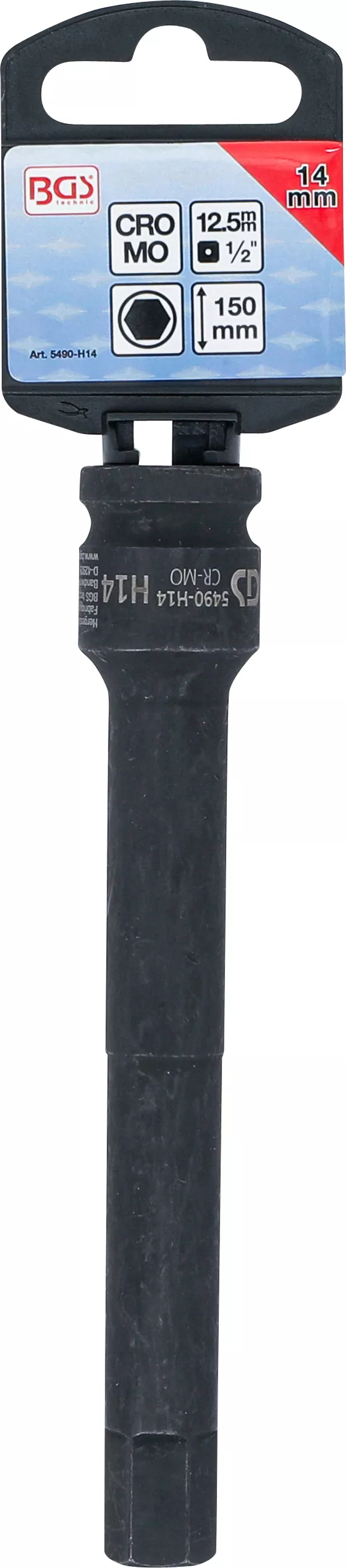 Cap bit de impact | Lungime 150 mm | 12,5 mm (1/2") | hexagon interior 14 mm [3]