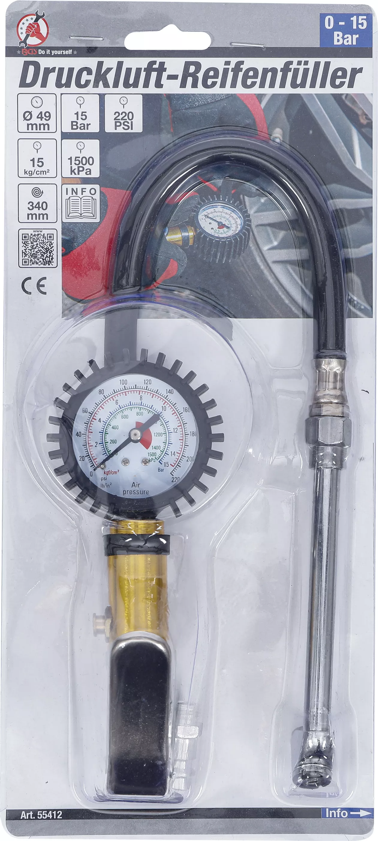 Aparat umflare pneuri pneumatic | 0 - 15 bar [5]