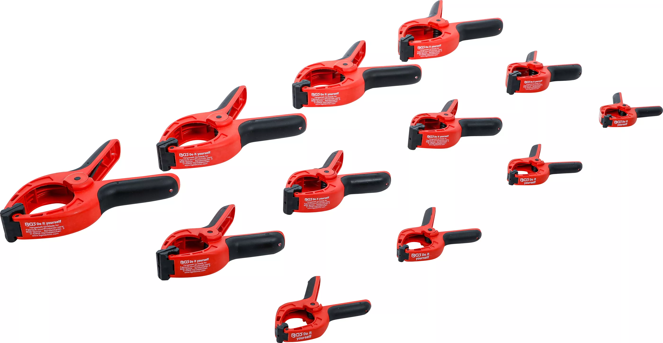 Set dispozitive strangere la incleiere | Nylon | 85 - 160 mm | 12 piese [1]