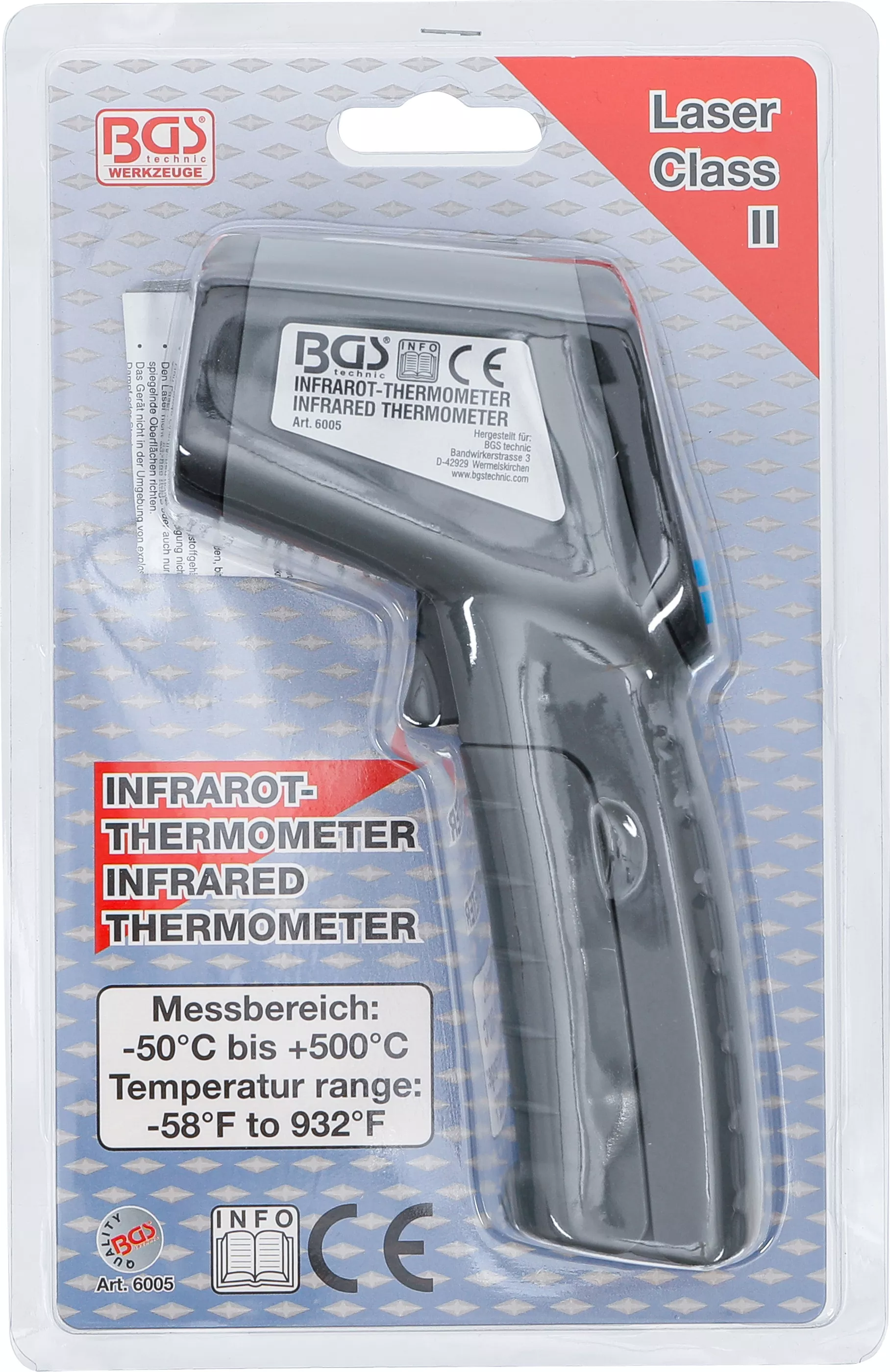 Termometru laser digital | -50 °C pana la +500 °C [6]