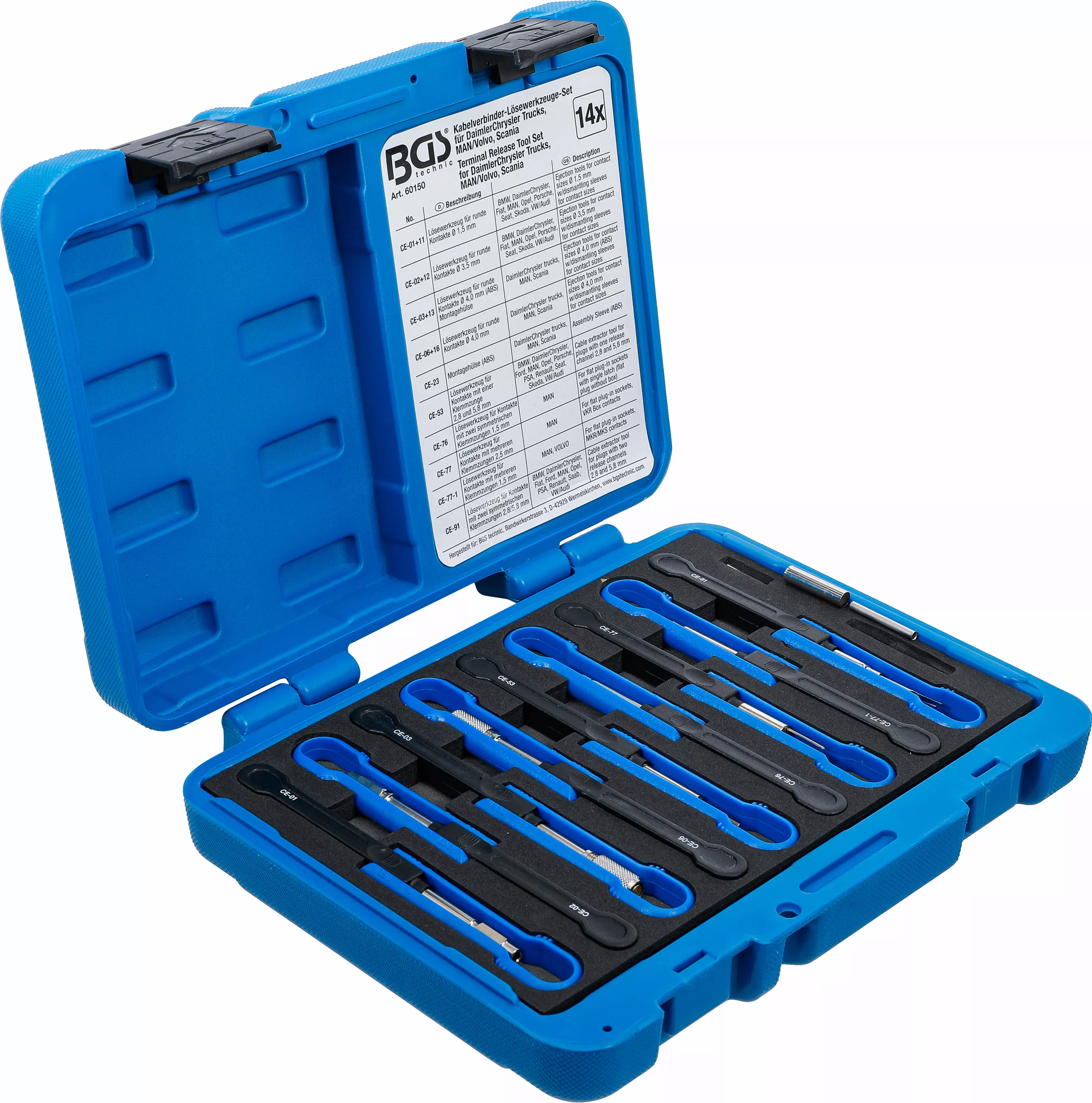 Set dispozitive de desfacere conectoare de cablu | pentru MAN, Volvo | 14 piese [2]