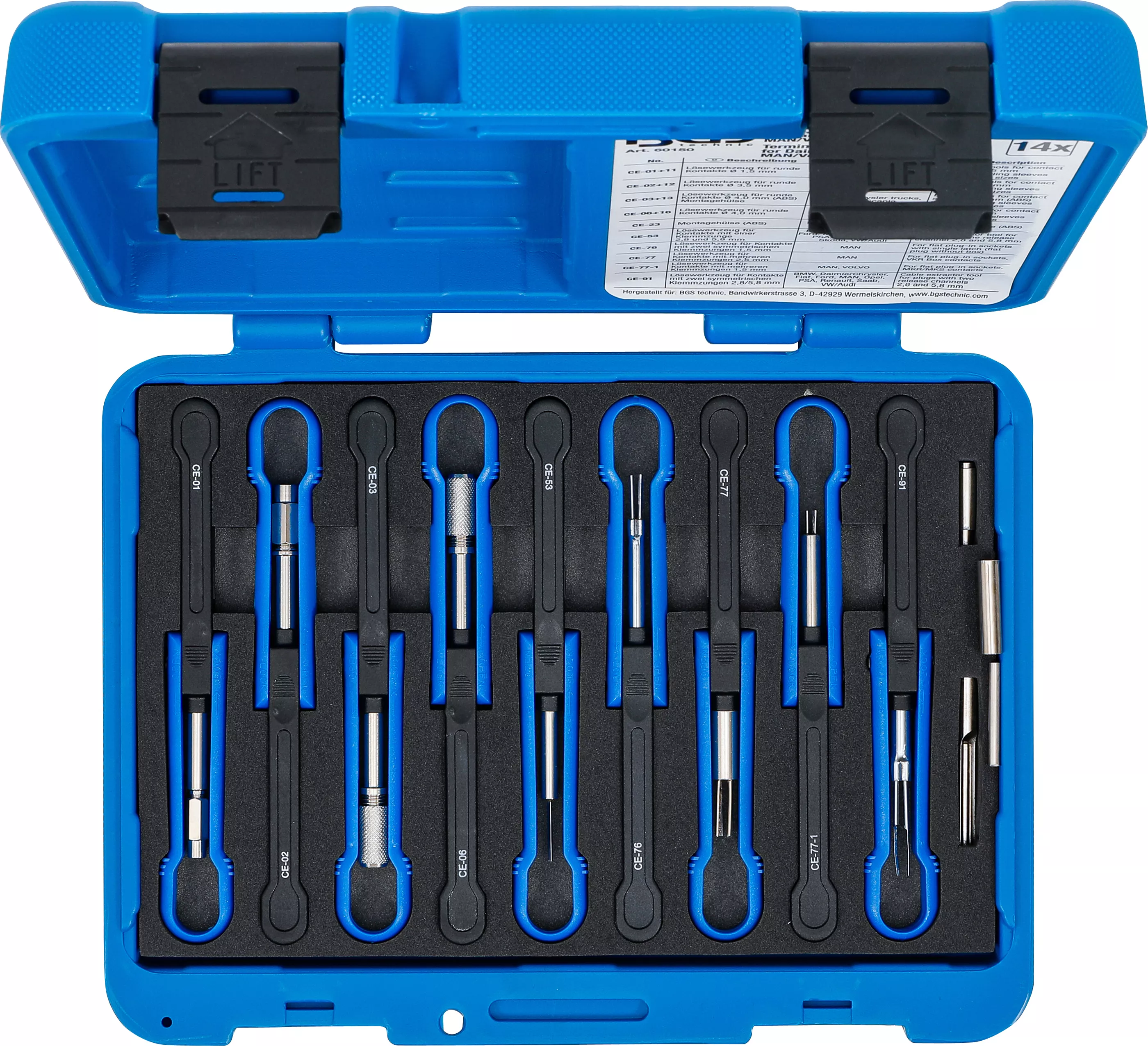 Set dispozitive de desfacere conectoare de cablu | pentru MAN, Volvo | 14 piese [4]