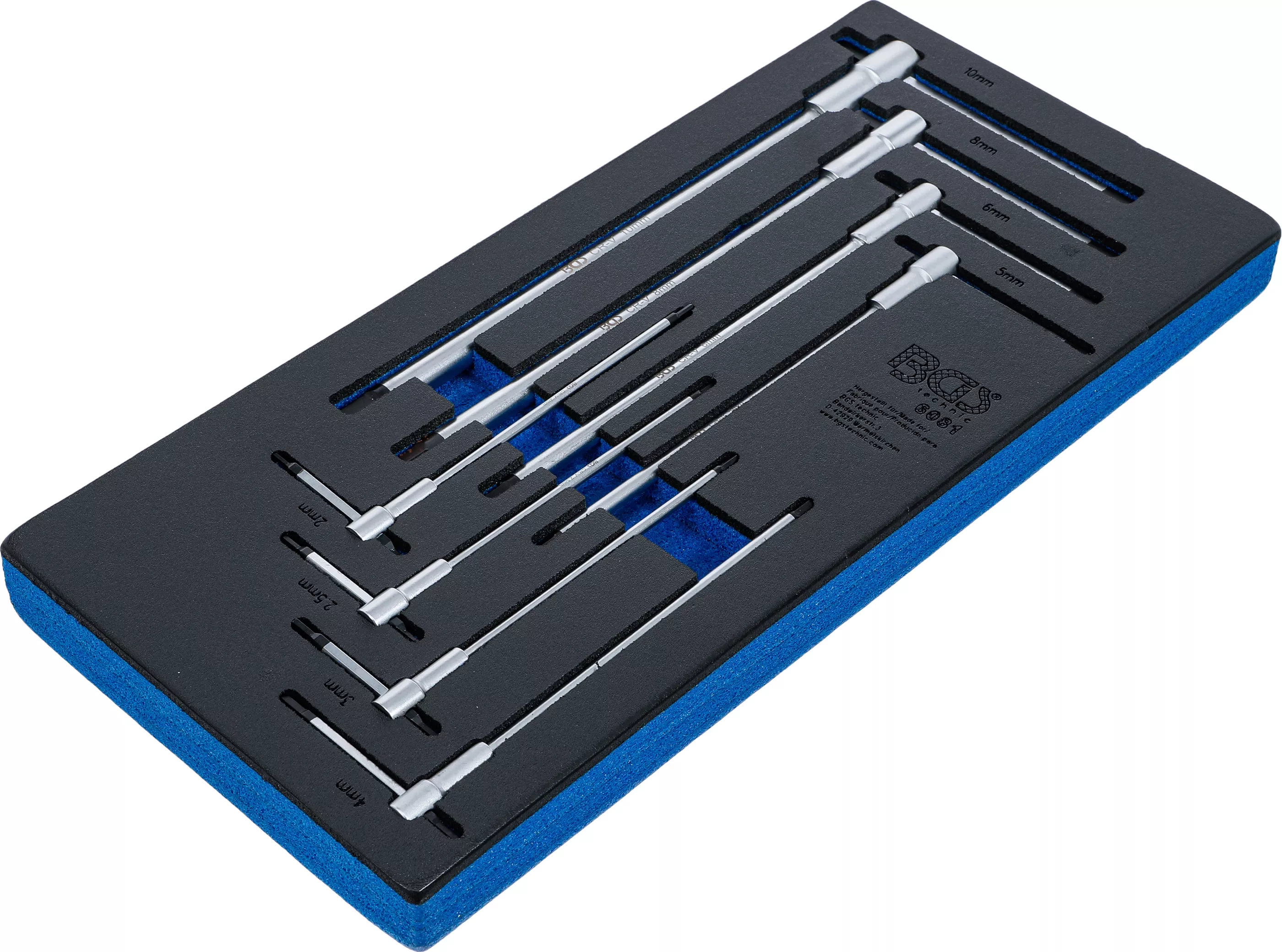 Suport organizator pentru carucior 1/3: Set surubelnite cu maner glisant T | hexagon interior | 2 - 10 mm | 8 piese [2]
