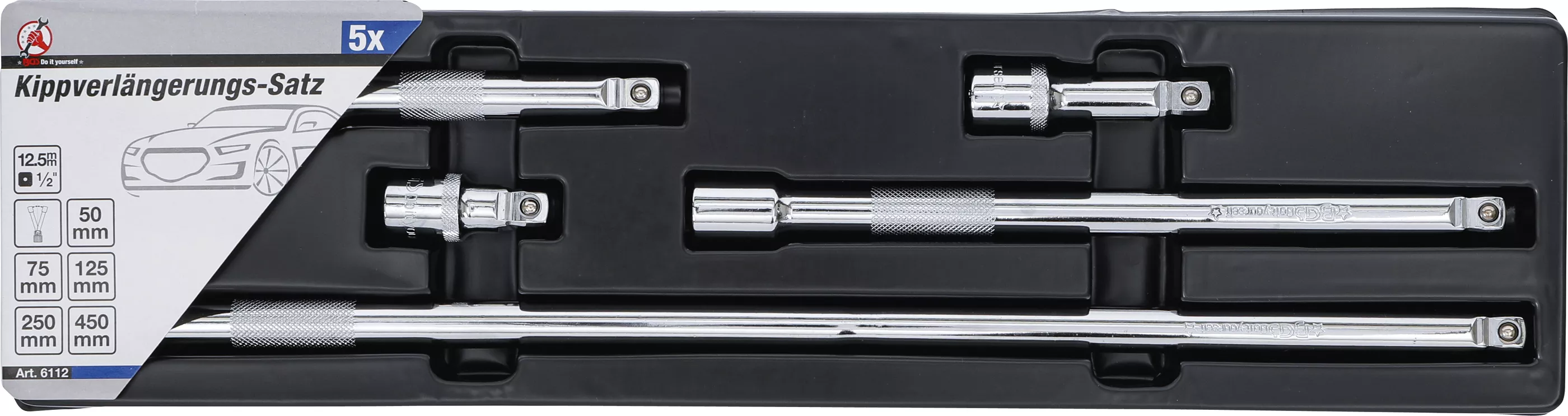 Set prelungitoare articulate | 12,5 mm (1/2") | 5 piese [4]