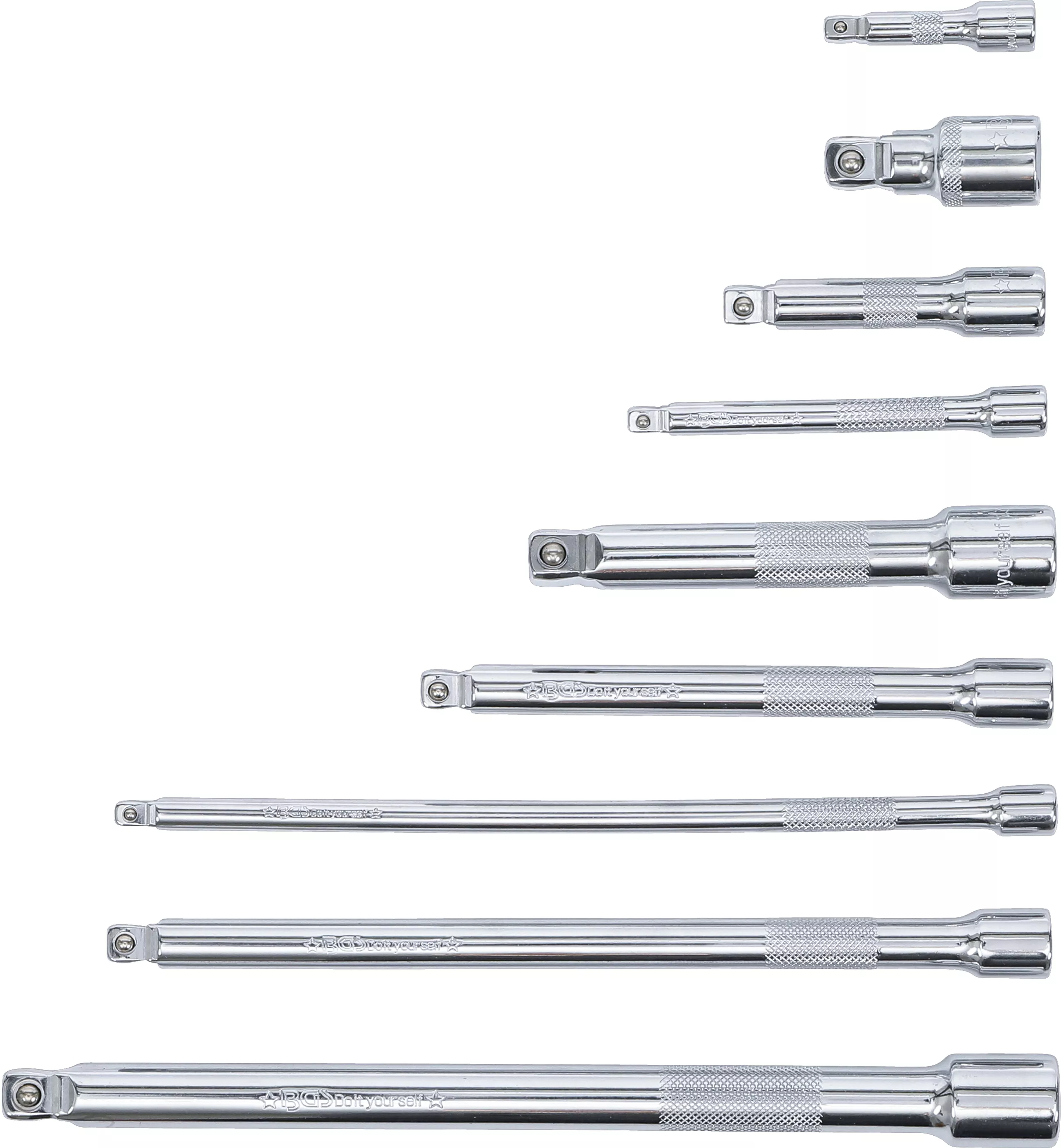 Set prelungitoare articulate | 6,3 mm (1/4") / 10 mm (3/8") / 12,5 mm (1/2") | 9 piese [3]