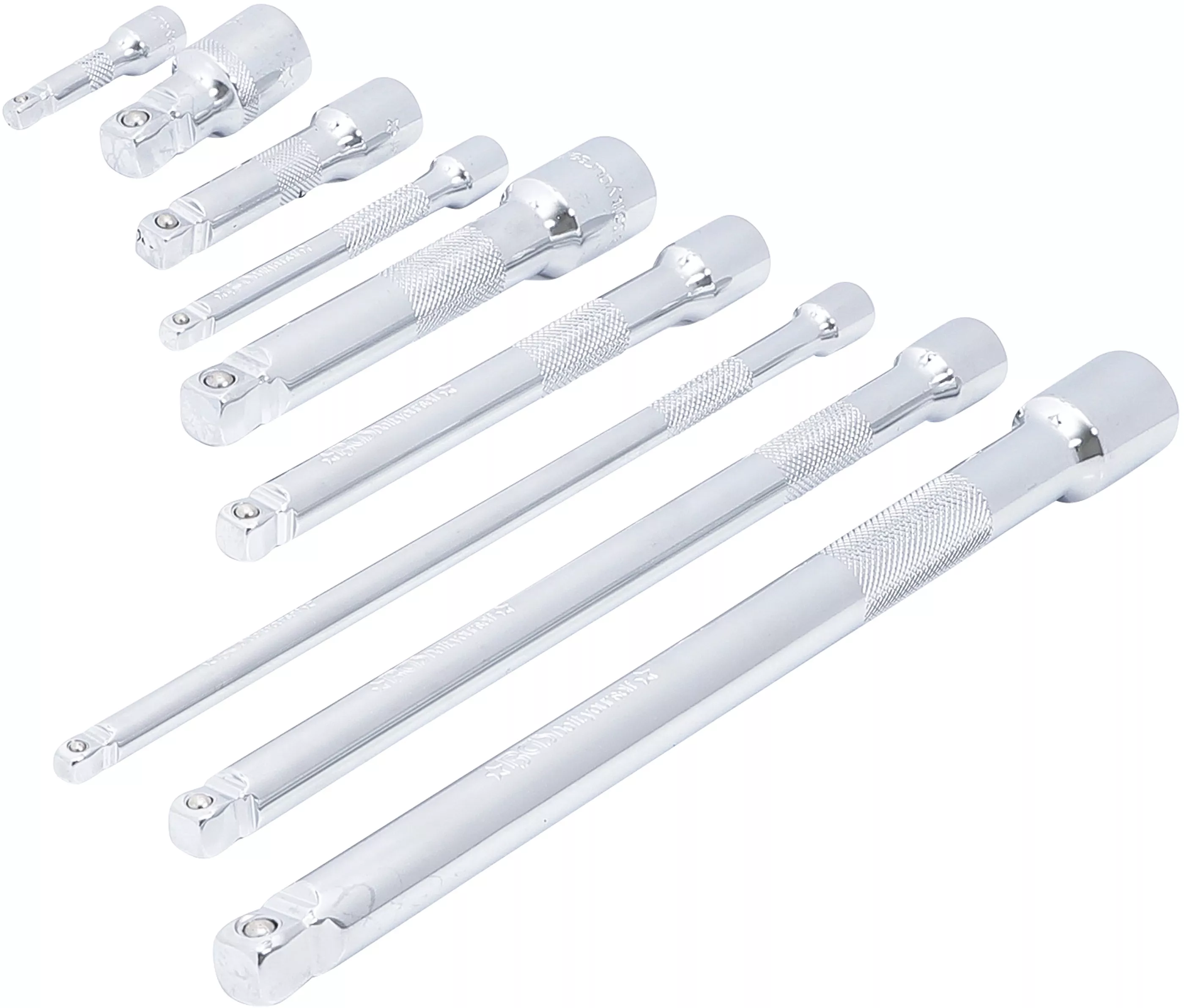 Set prelungitoare articulate | 6,3 mm (1/4") / 10 mm (3/8") / 12,5 mm (1/2") | 9 piese [1]