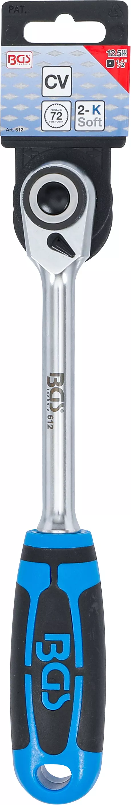 Clichet reversibil | dantura fina | Antrenat prin patrat interior 12,5 mm (1/2") [6]