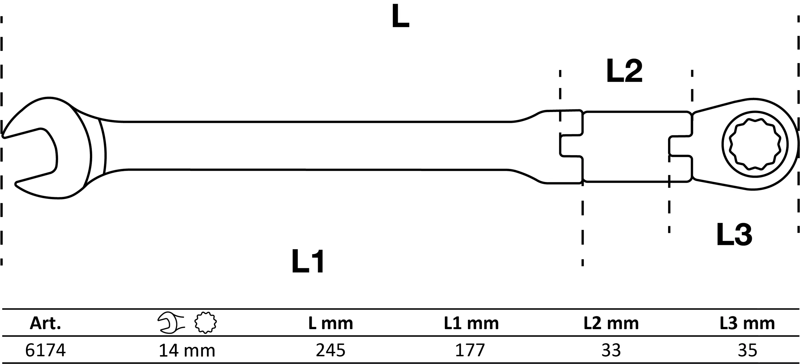 Chei fixe cu inel clichet dublu articulat | articulate | 14 mm [2]