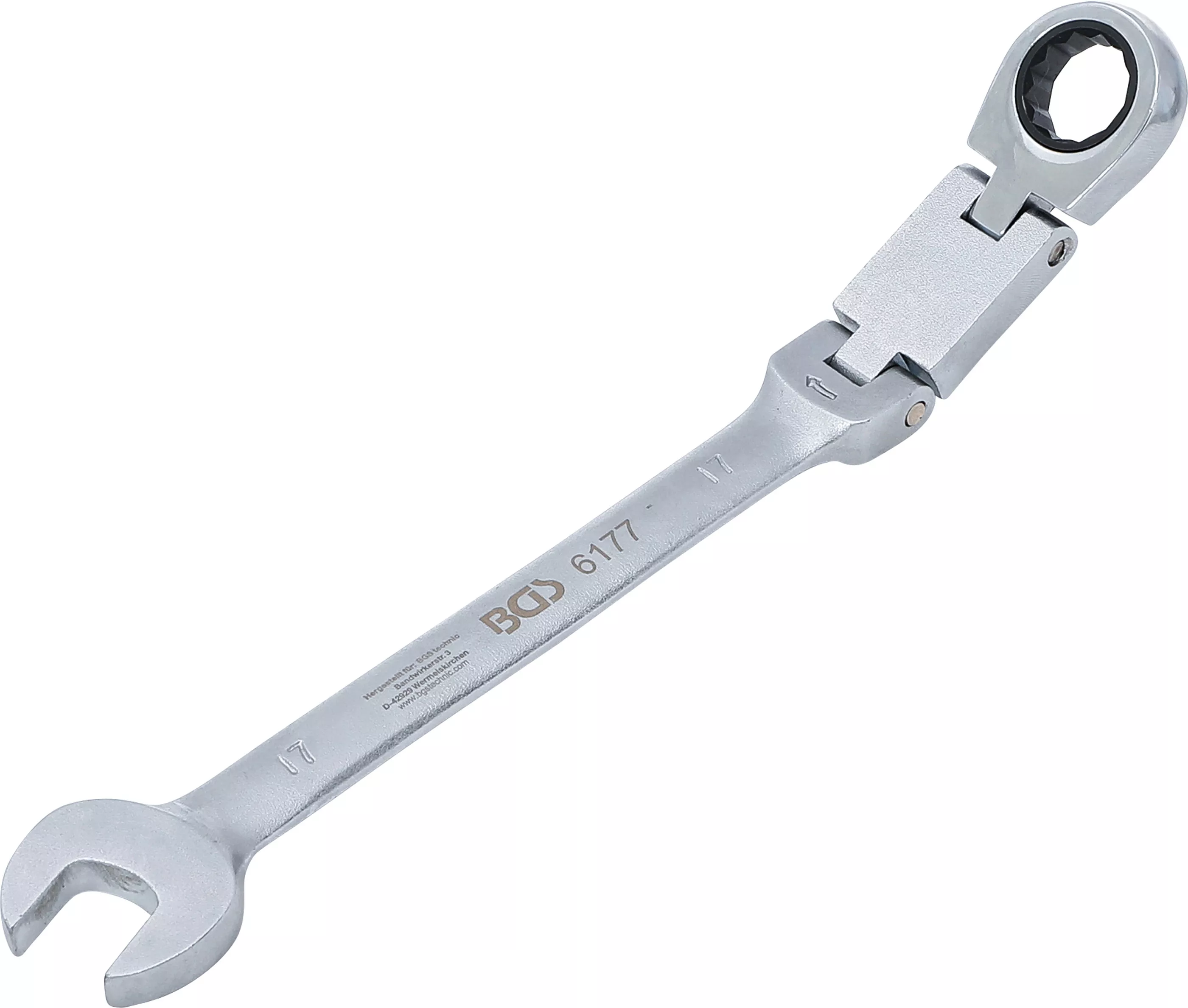 Unelte de mână - Chei fixe cu inel clichet dublu articulat | articulate | 17 mm