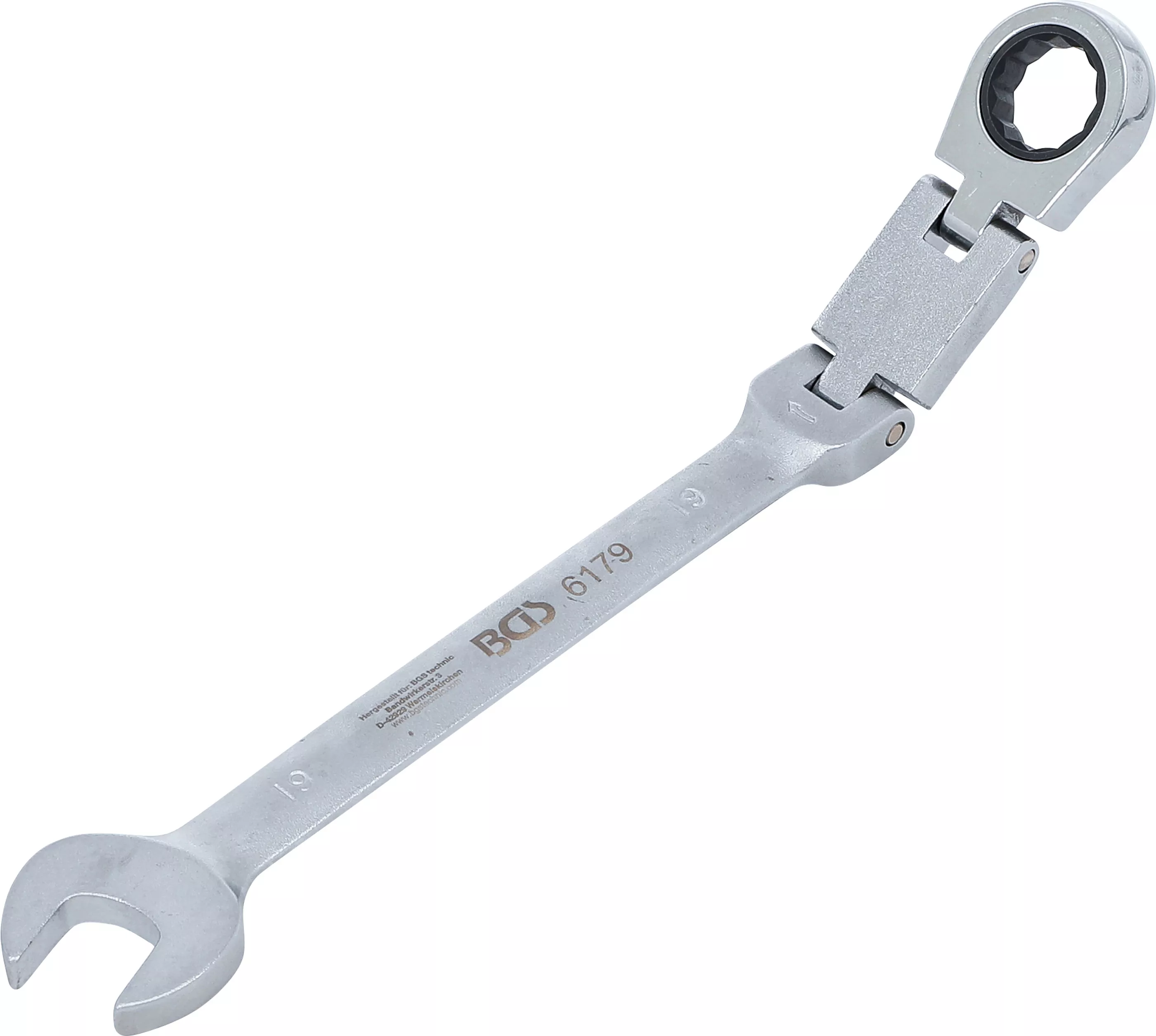 Unelte de mână - Chei fixe cu inel clichet dublu articulat | articulate | 19 mm