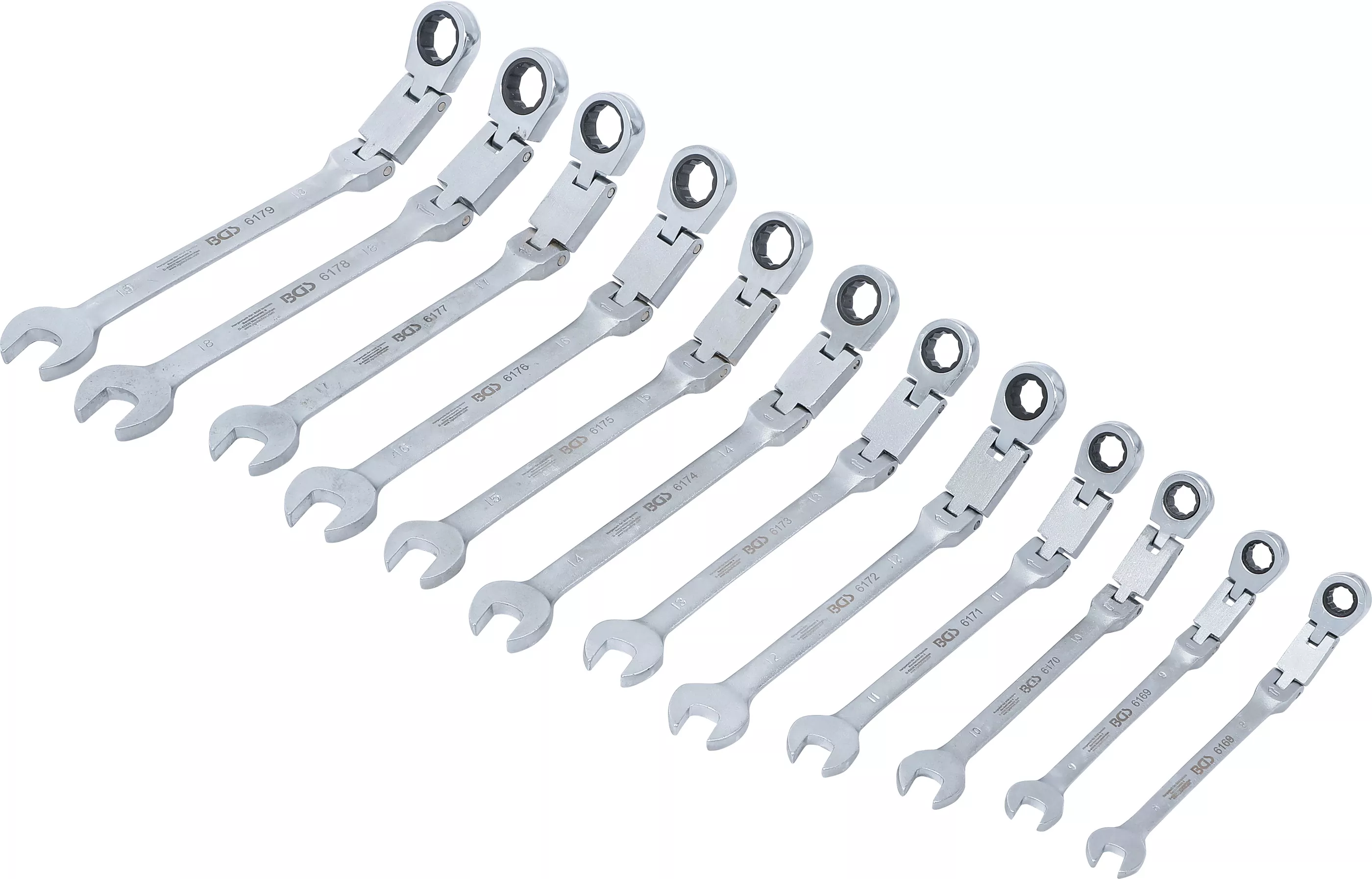 Set chei fixe cu inel clichet dublu arrticulat | articulate | 8 - 19 mm | 12 piese [2]