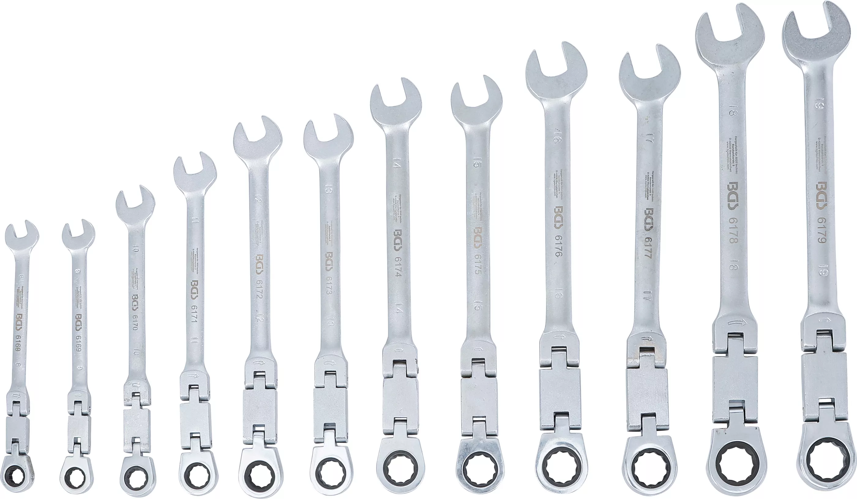 Set chei fixe cu inel clichet dublu arrticulat | articulate | 8 - 19 mm | 12 piese [7]