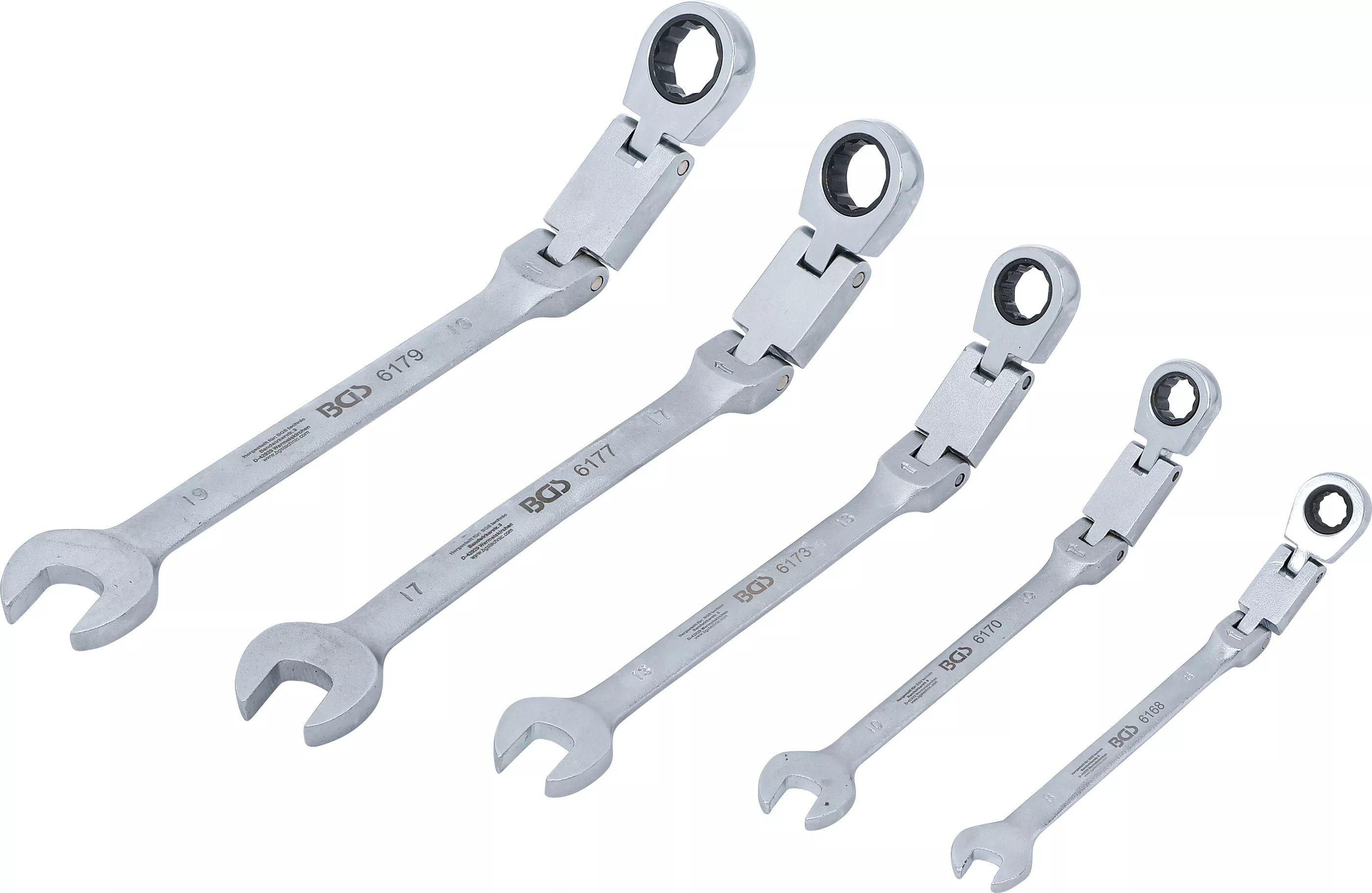 Set chei fixe cu inel clichet dublu arrticulat | articulate | 8 - 19 mm | 5 piese [2]