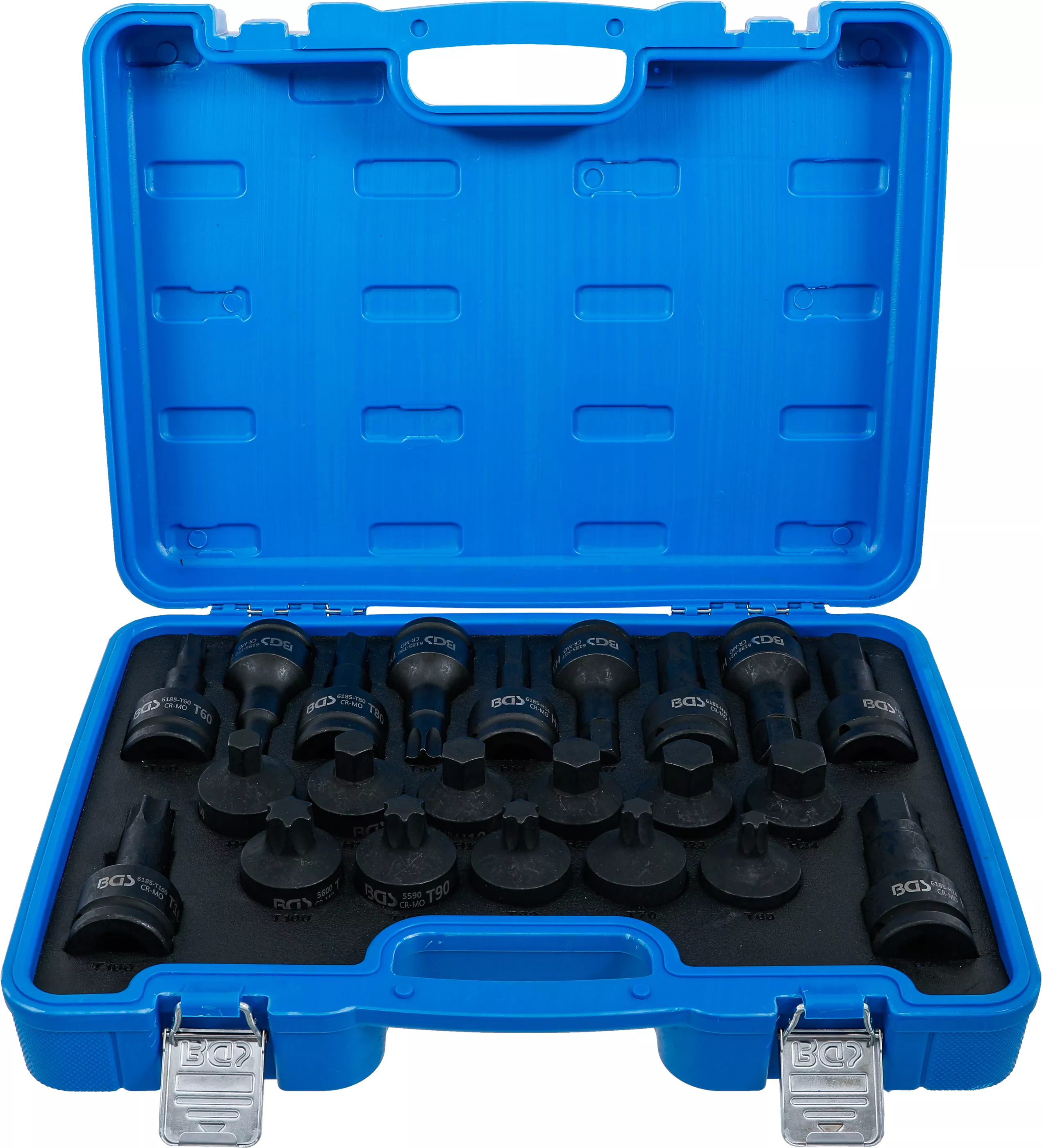 Bituri - Set capete biti de impact | 20 mm (3/4") | Hexagon interior, Profil T (pentru Torx) | 22 piese