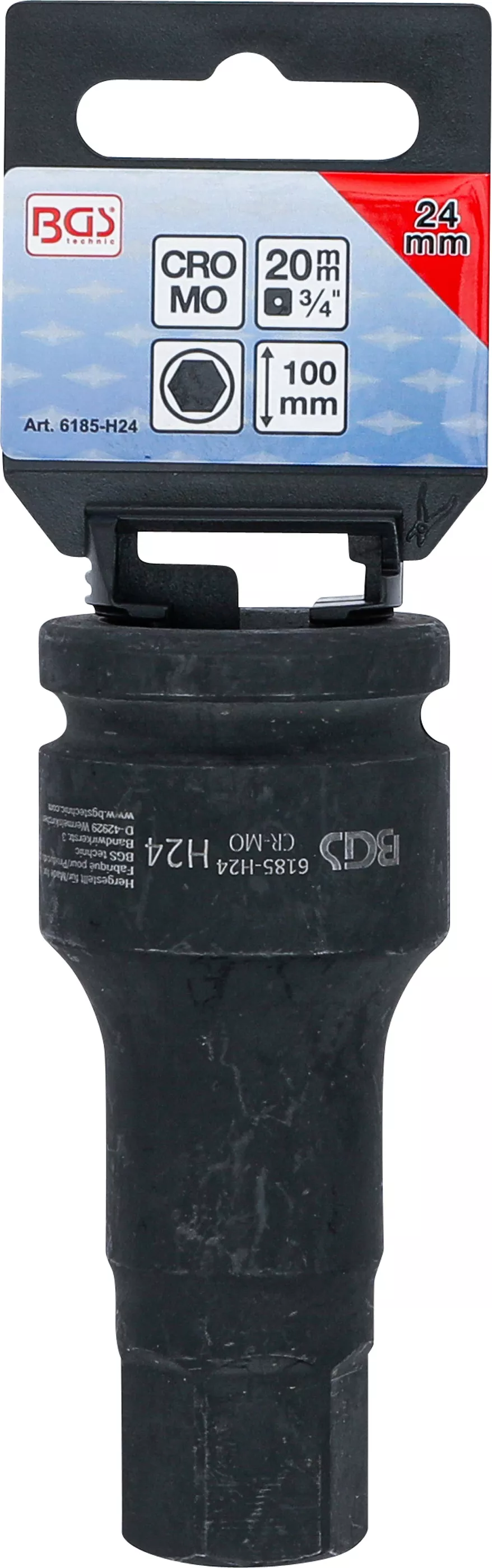 Cap bit de impact | Lungime 100 mm | 20 mm (3/4") | hexagon interior 24 mm [3]